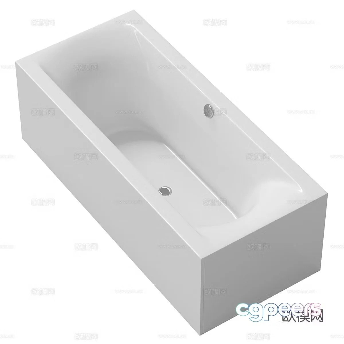 Simple bathtub bathtub hotel bathtub bed and breakfast bathtub toilet bathtub small bathtub 3d model