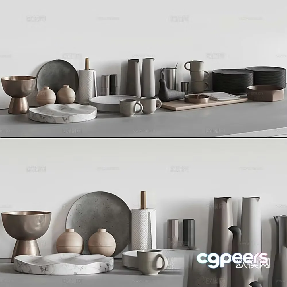 Kitchen utensils Kitchen supplies Tableware 3d model