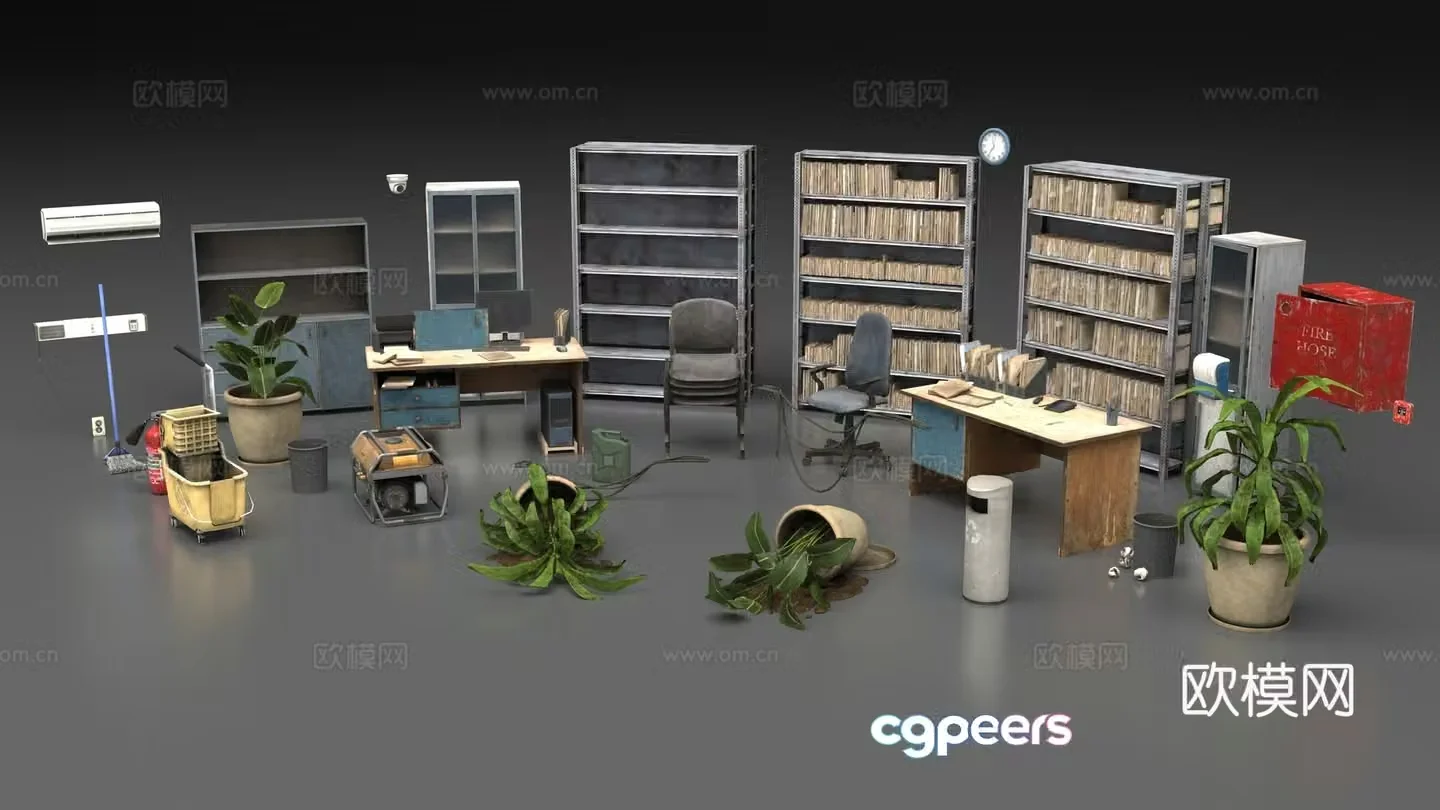 Doomsday Office Props 3D Model