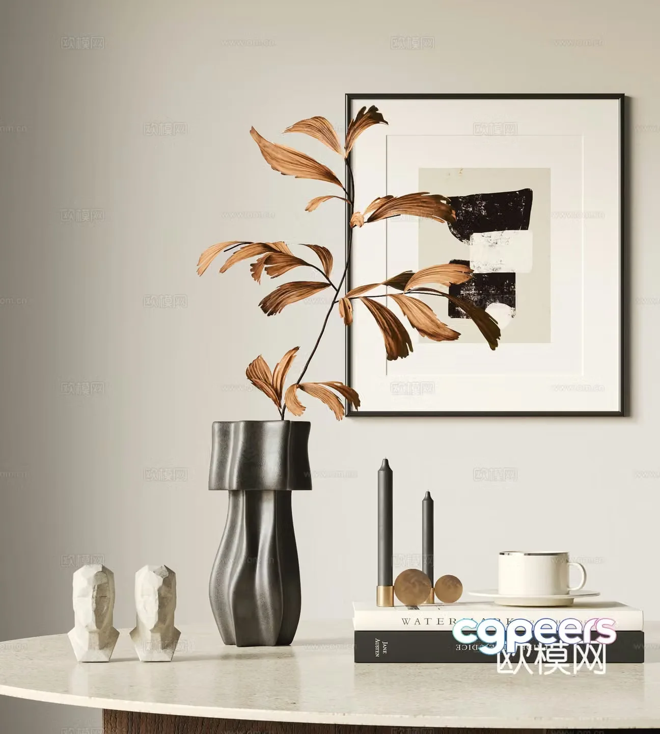 Waverly vase ornament combination Furniture ornament combination Jewelry ornament combination Furniture vase 3D model