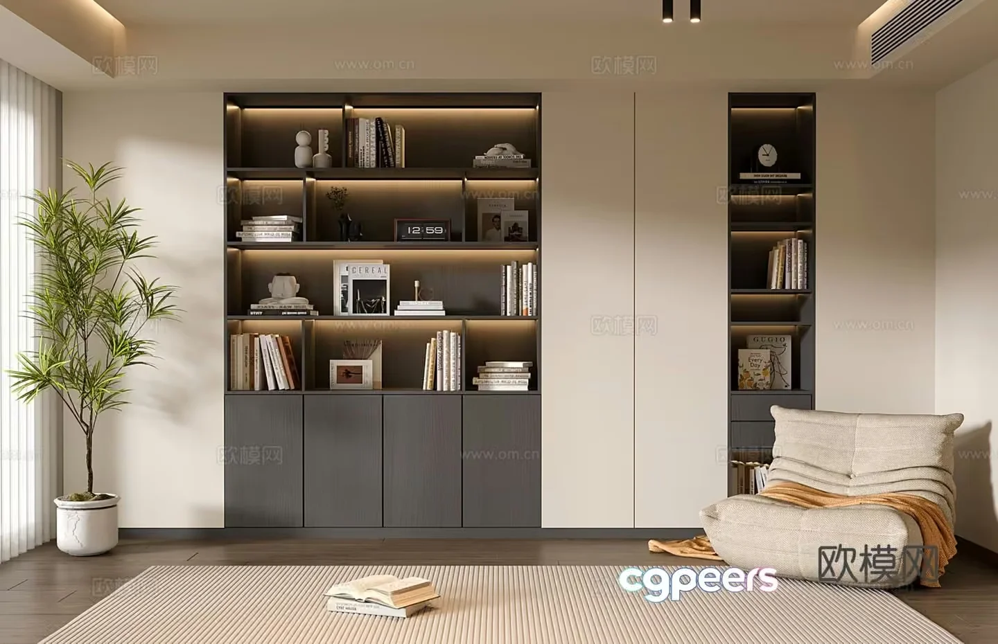 Modern Living Room 3D Model – 4297 – VRAY Render