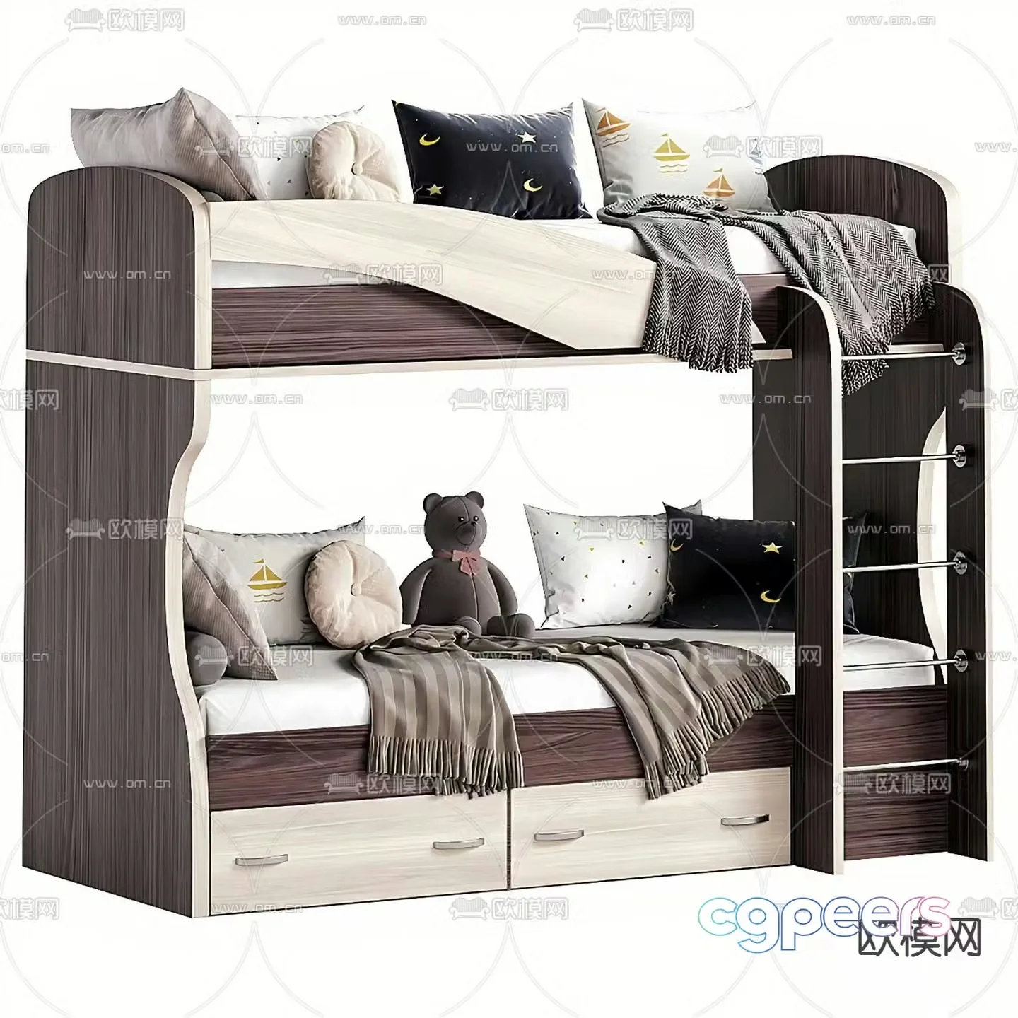 bunk bed bunk bed 3d model