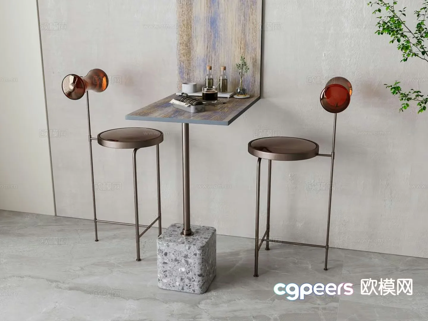 Leisure tables and chairs Negotiation tables and chairs 3d model