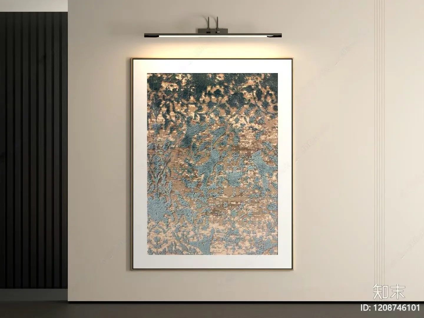 A Framed Abstract Art Piece 3D Model – 8950 – VRAY Render