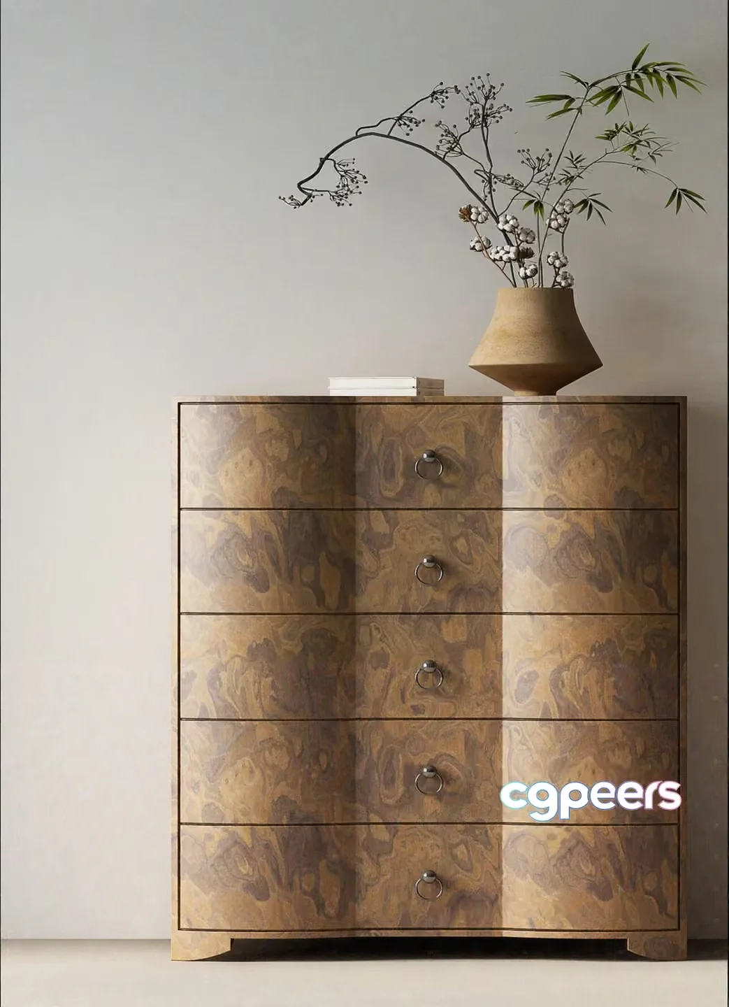 A Wooden Dresser 3D Model – 924 – VRAY Render