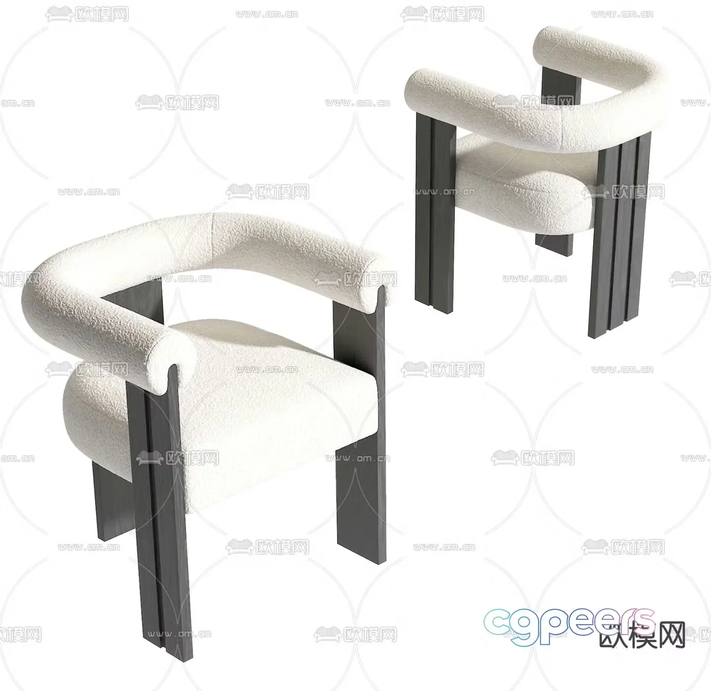 Modern chair dining chair 3d model