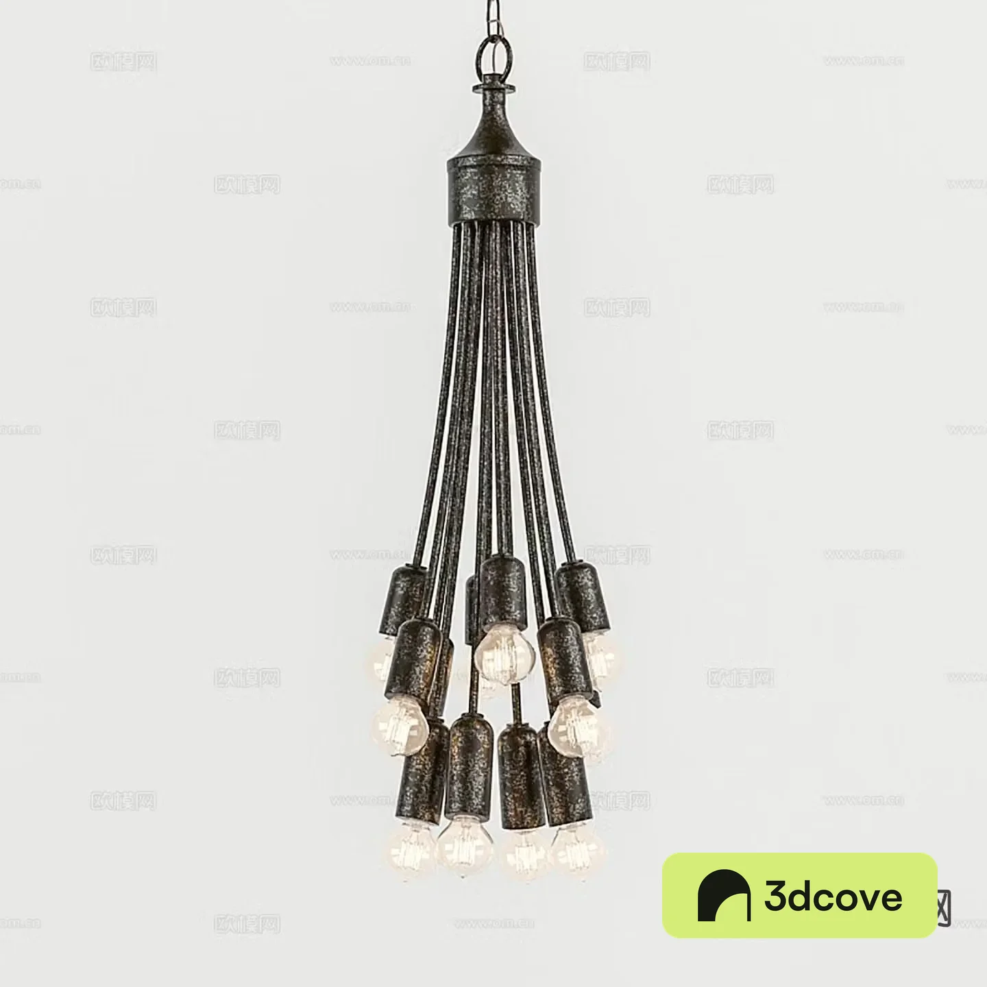 Industrial style chandelier wrought iron chandelier