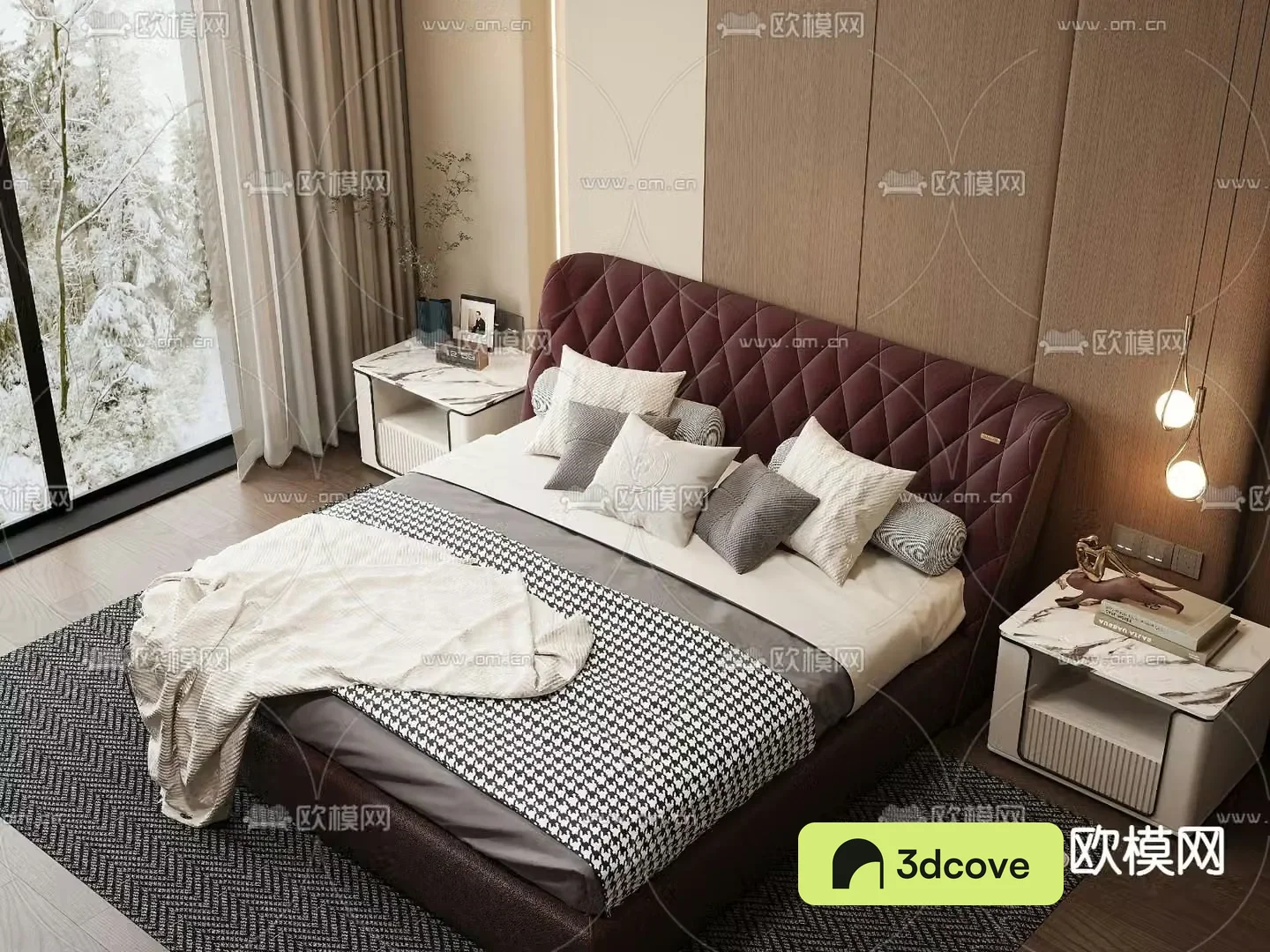 Modern double bed