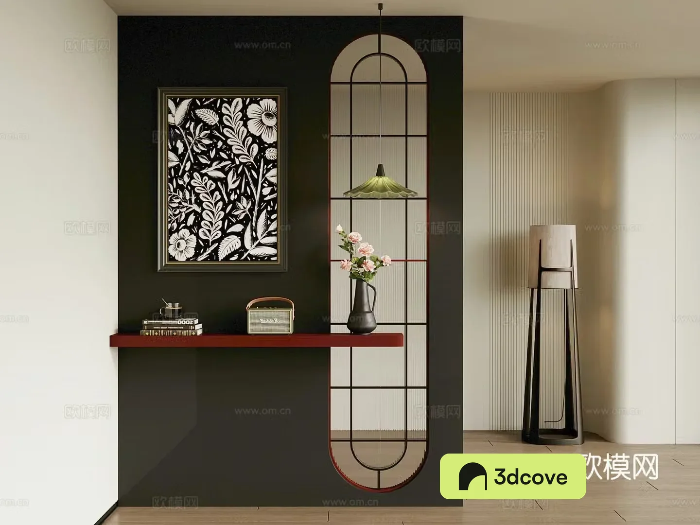 Partition French partition Floor lamp