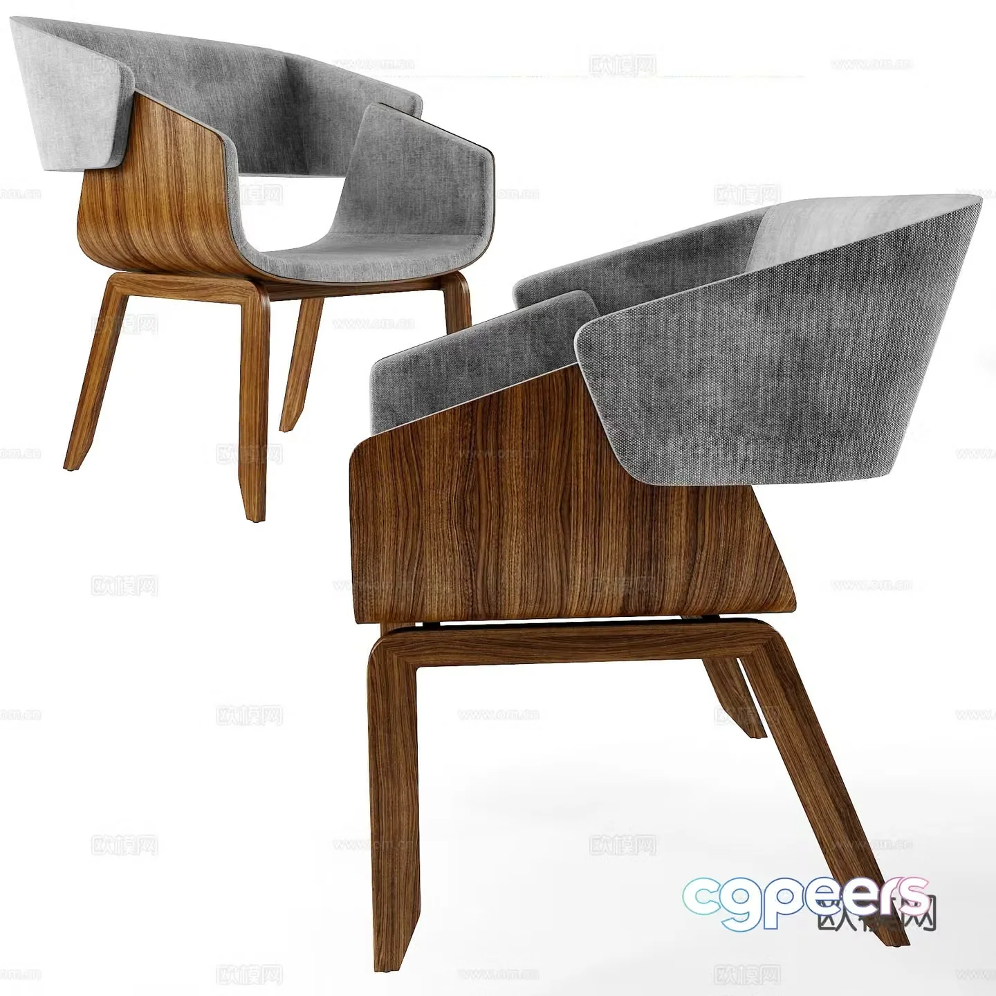 Dining chair Book chair Wooden chair Cloth chair Armchair 3d model