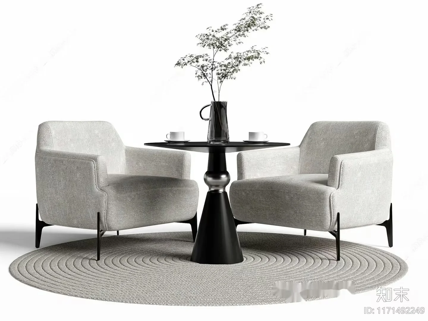Modern Living Room 3D Model – 4335 – VRAY Render