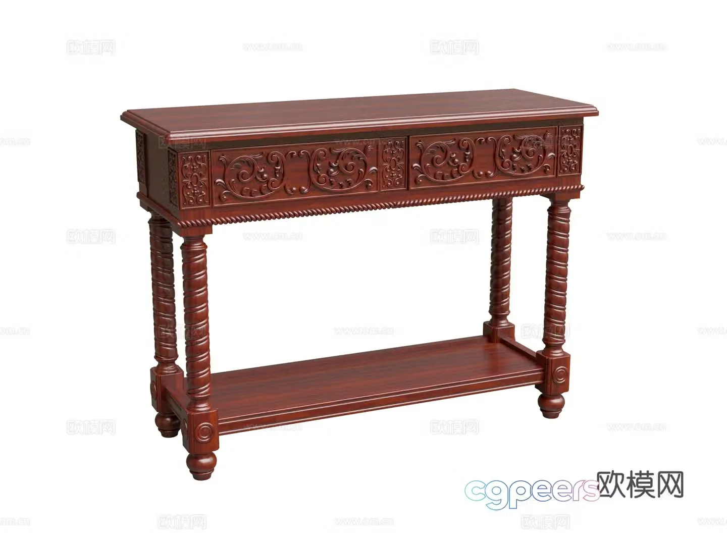 European style porch cabinet 3D model