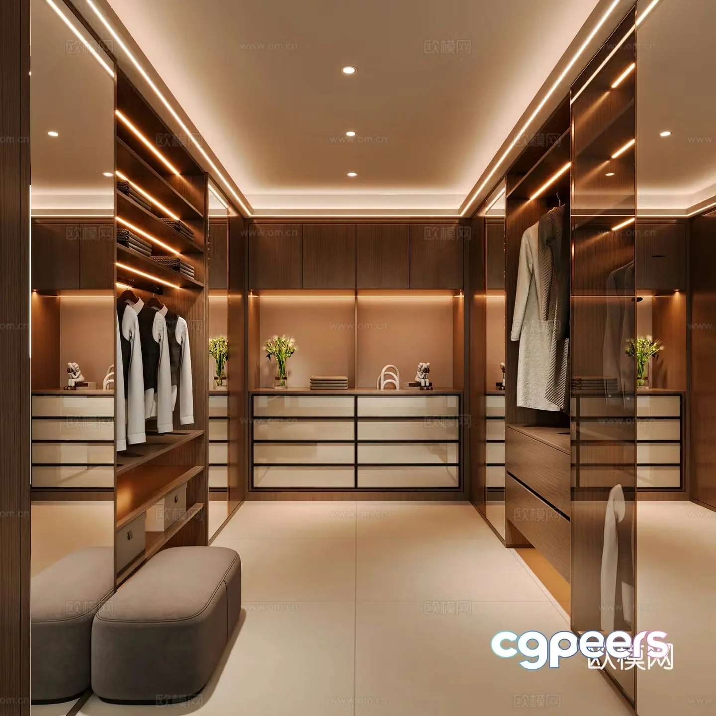 Modern cloakroom 3d model