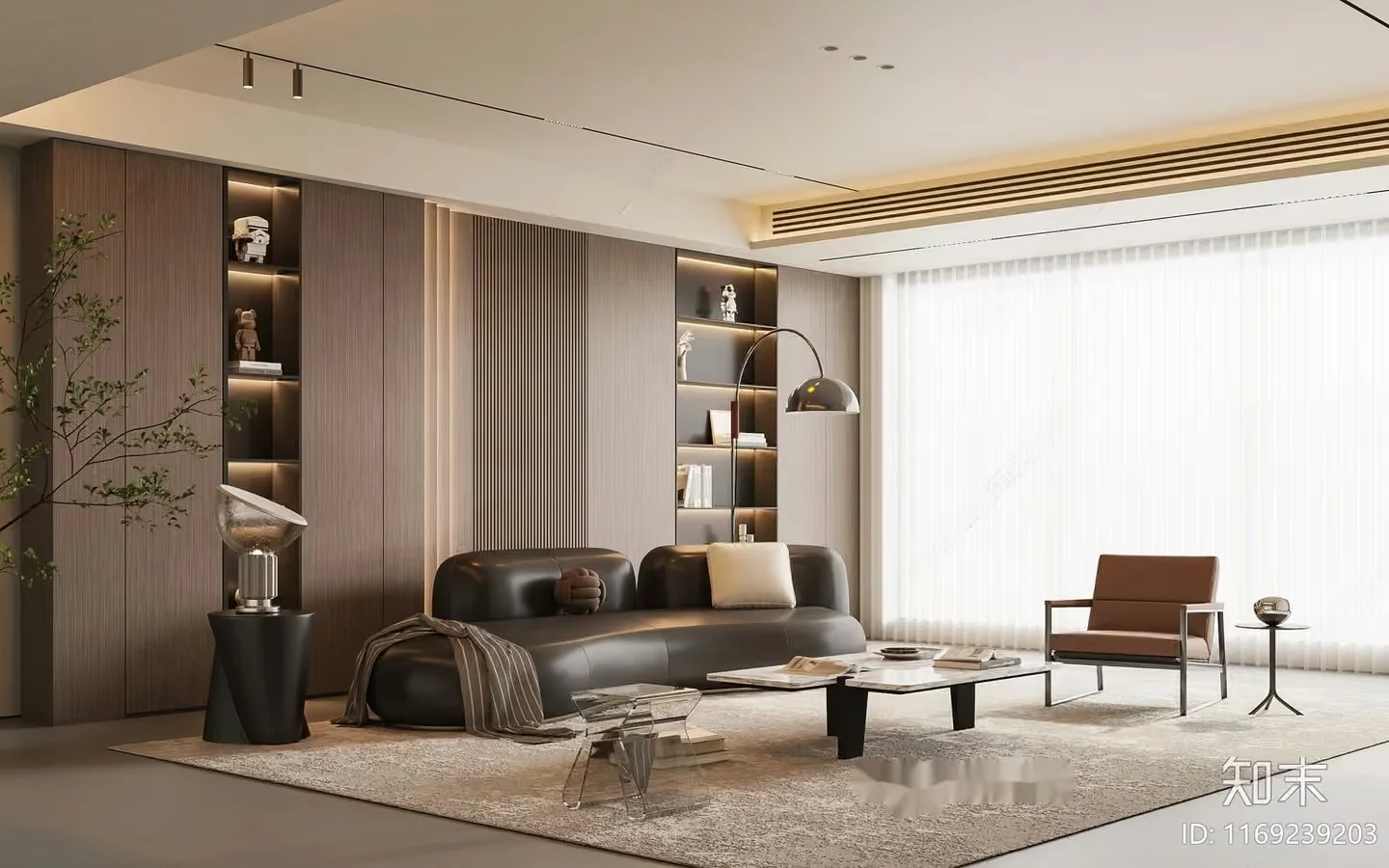 Modern Living Room 3D Model – 415 – VRAY Render