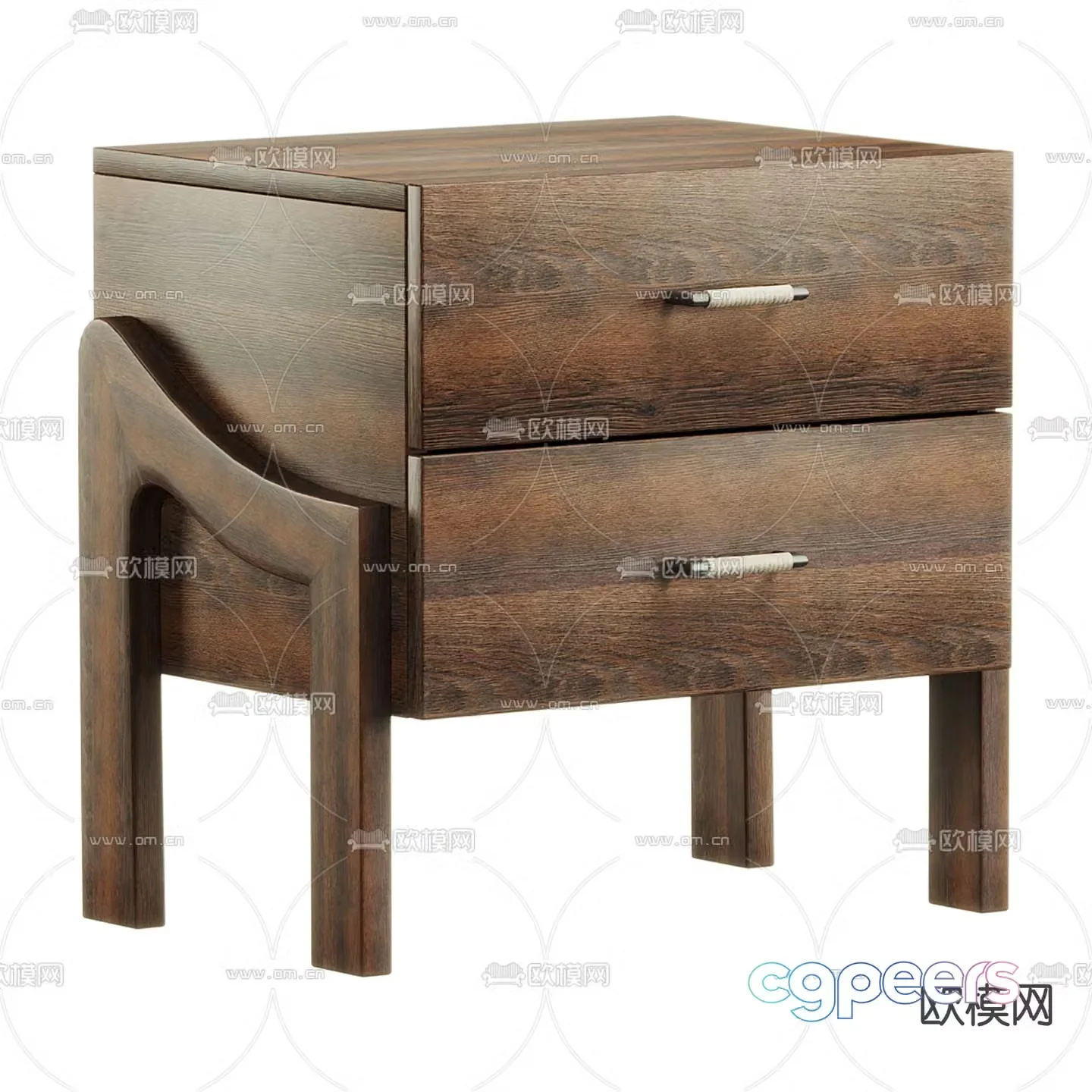 Four Hands bedside table 3d model
