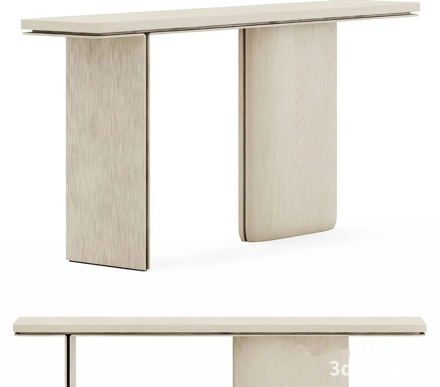 Modern White Desk 3D Model – 23640 – VRAY Render