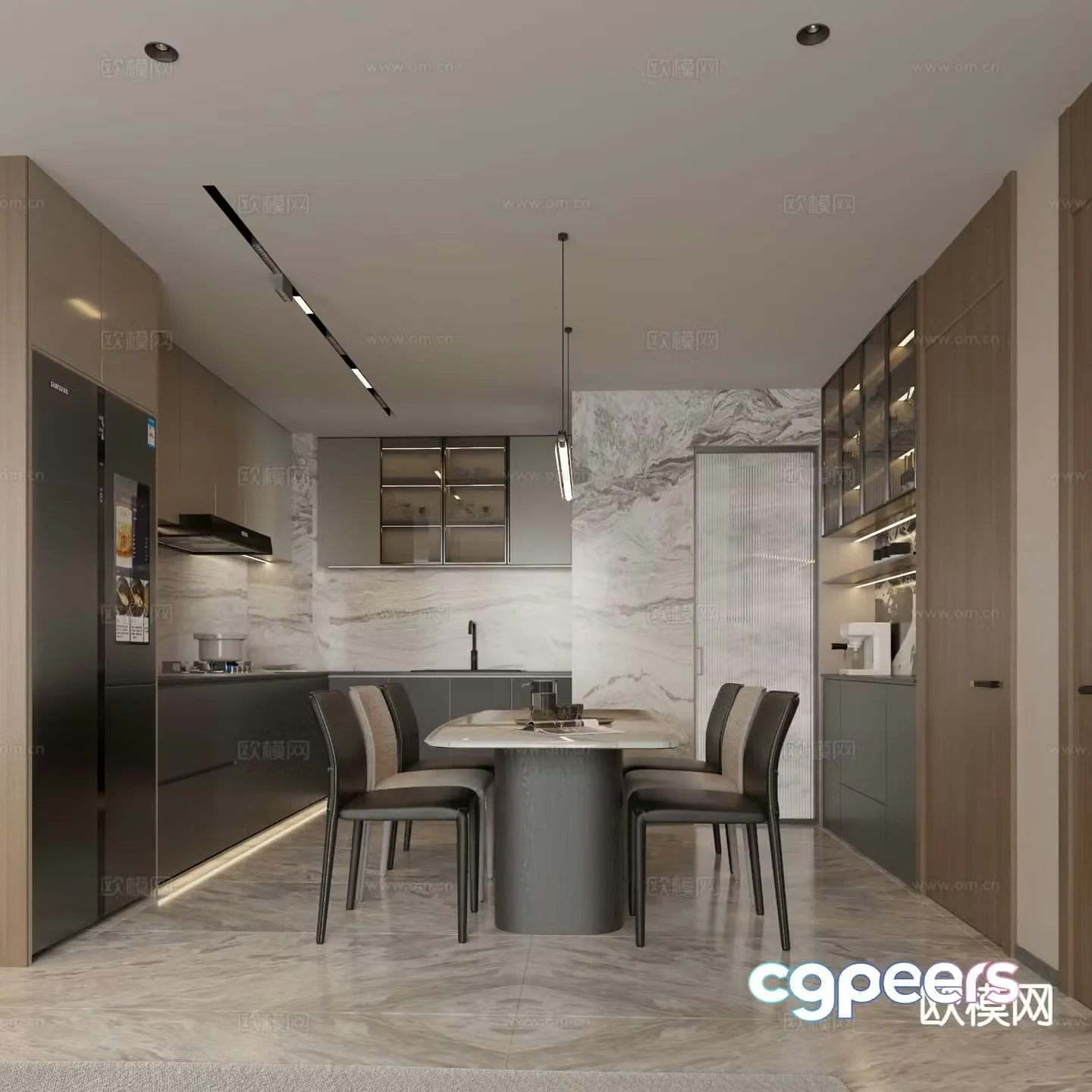 Modern restaurant 3d model