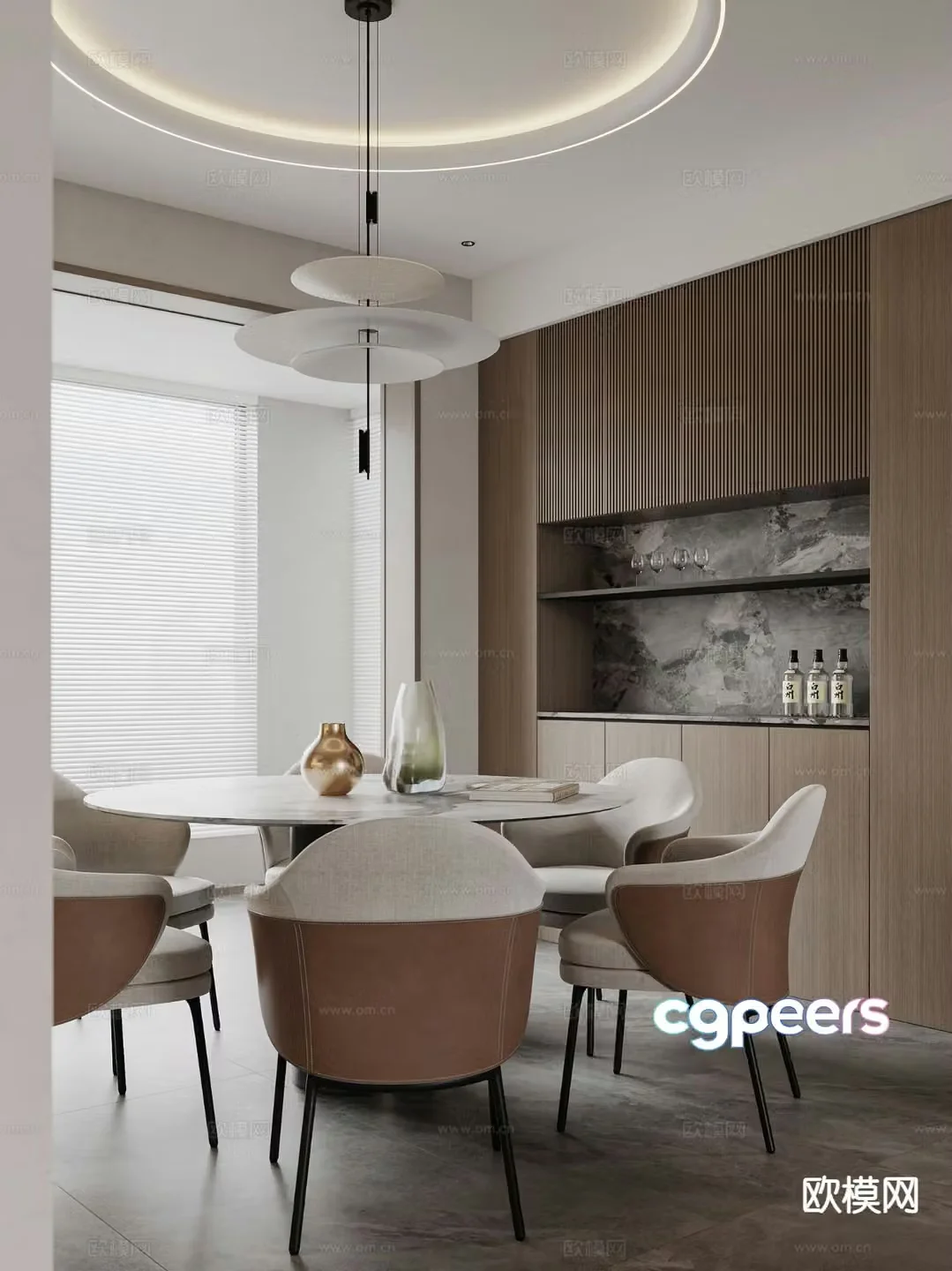 Modern restaurant 3d model