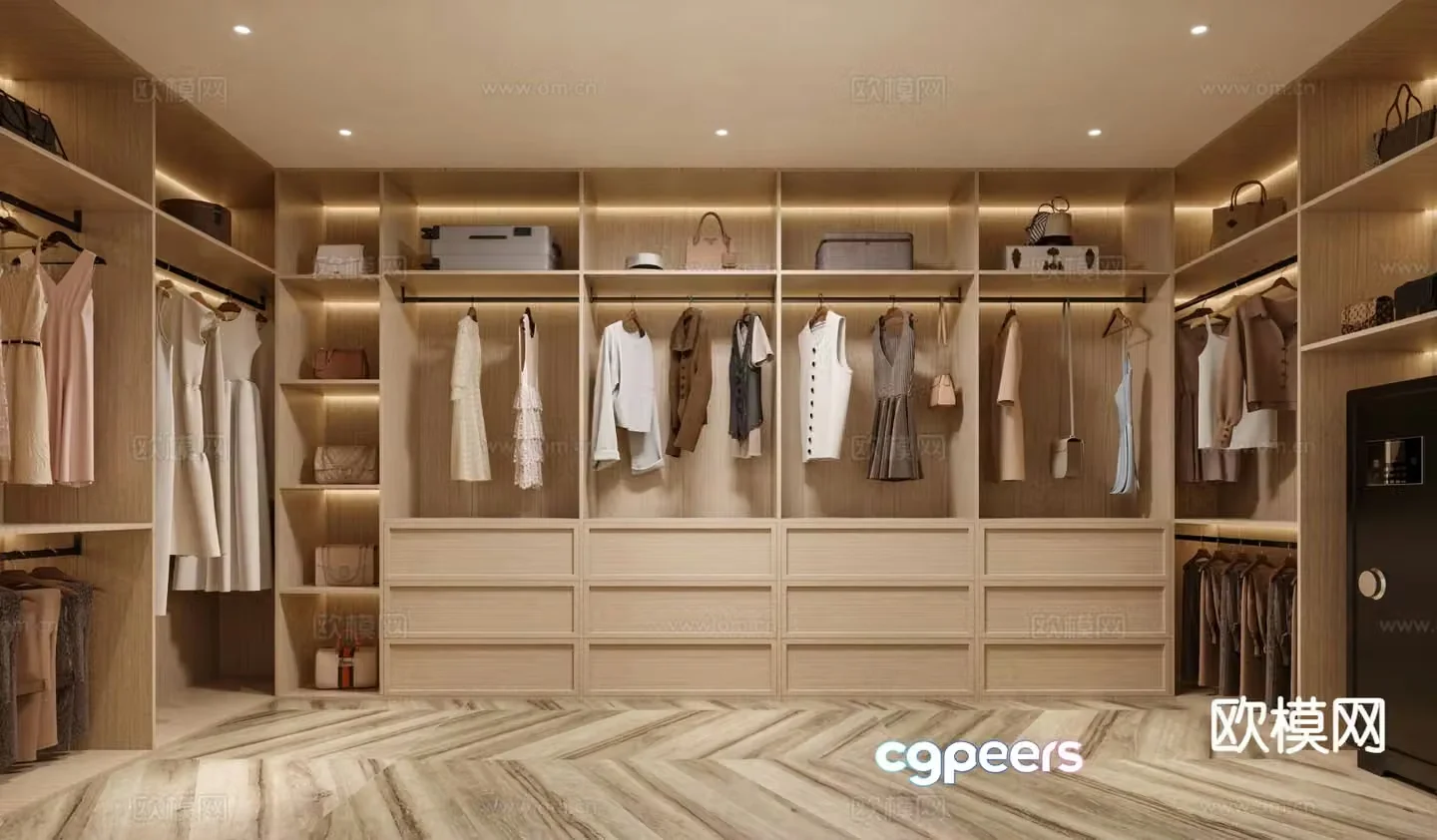 Modern cloakroom 3d model
