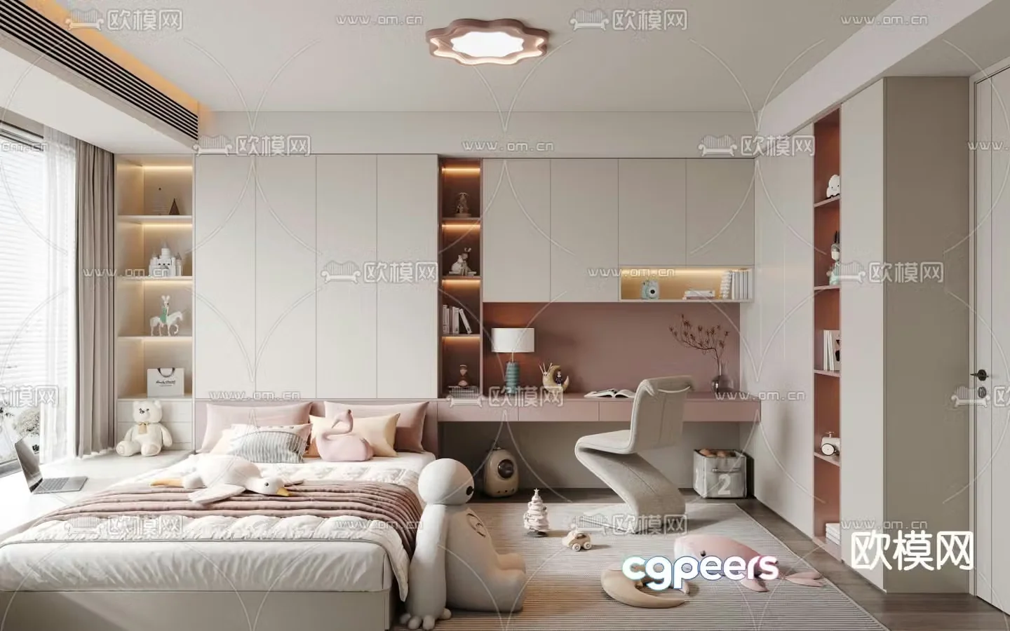 Modern tatami girl room 3d model