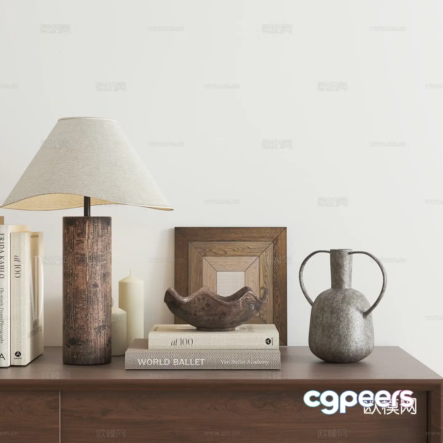 Middle-aged ornament combination 3D model