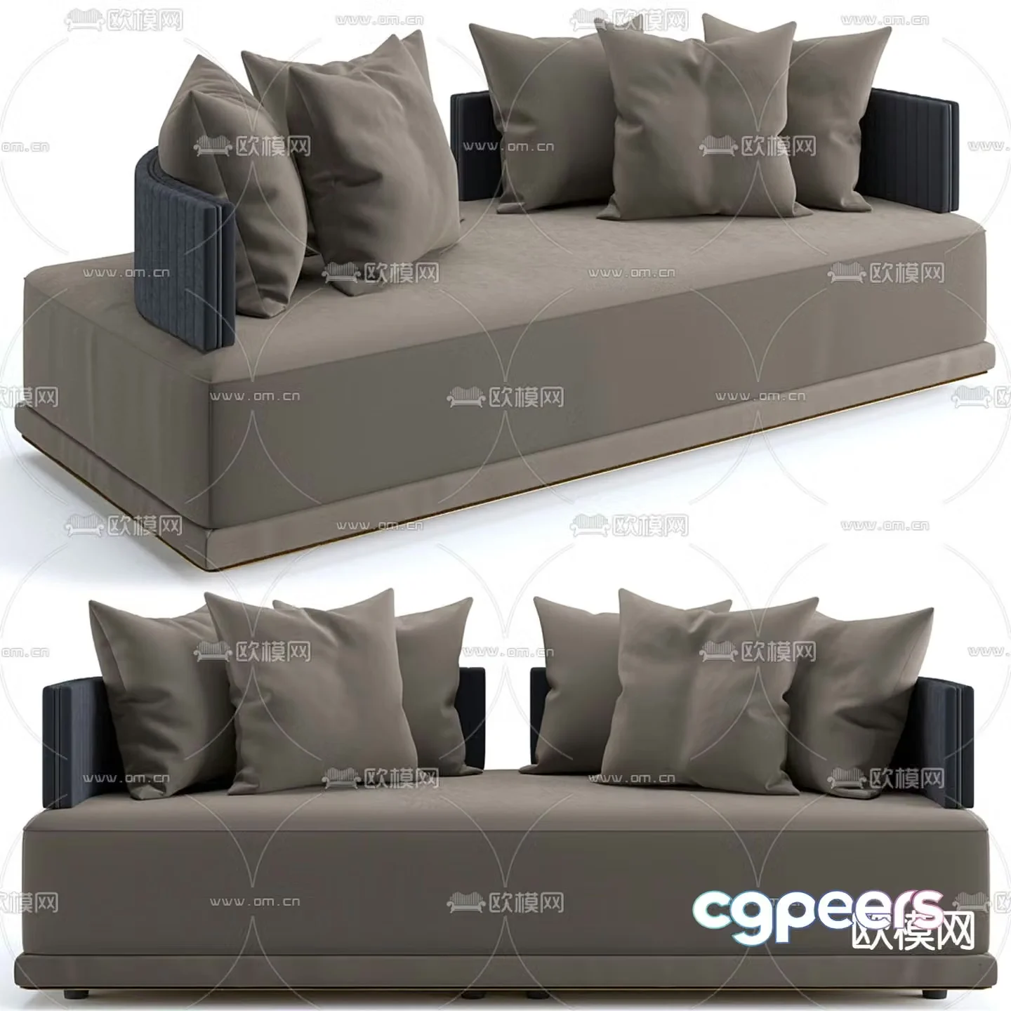 Visionnaire leisure sofa upholstered sofa 3d model