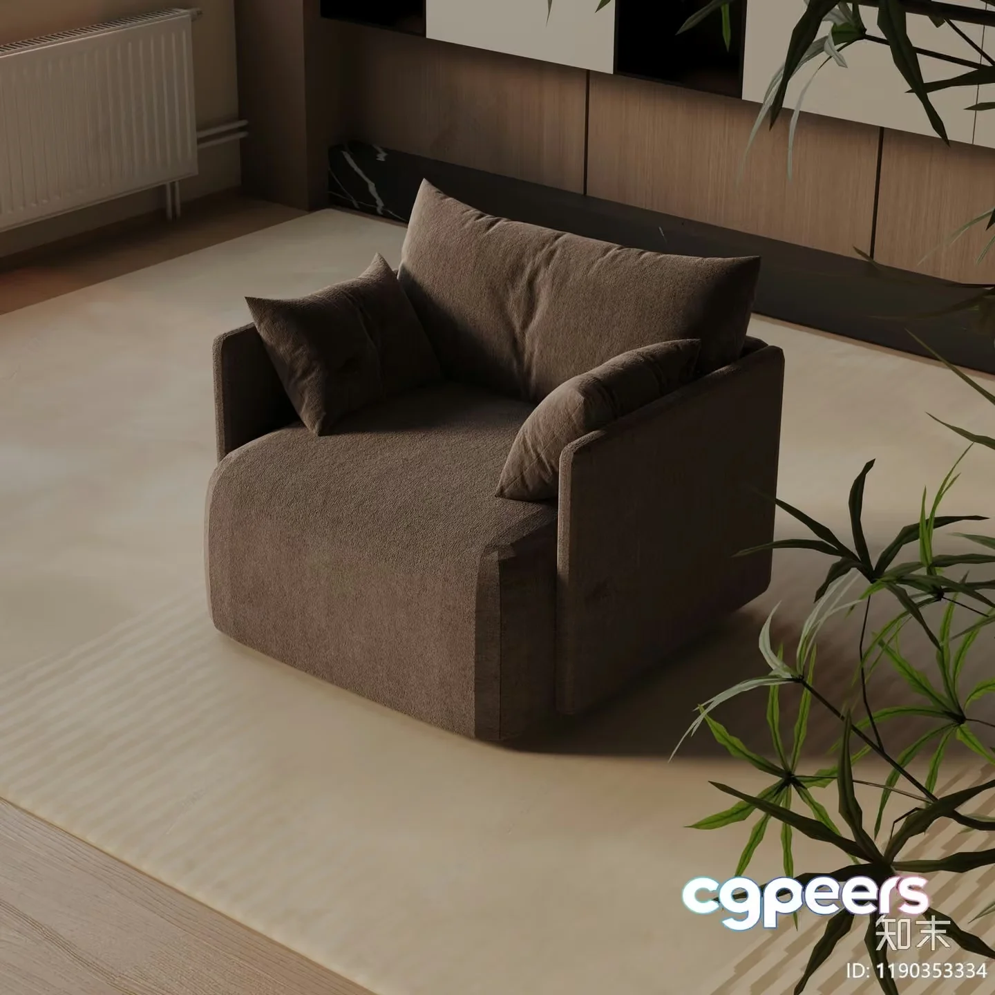 Cozy Living Room 3D Model – 4230 – VRAY Render