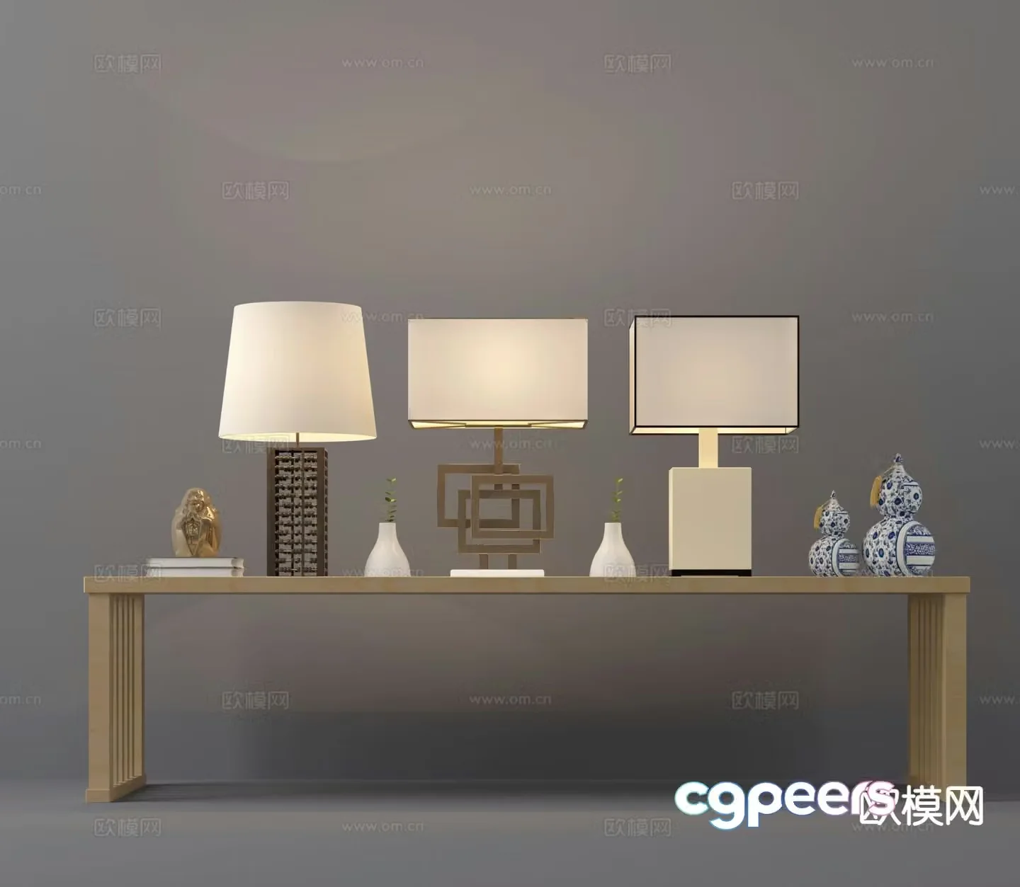 New Chinese desk lamp 3d model