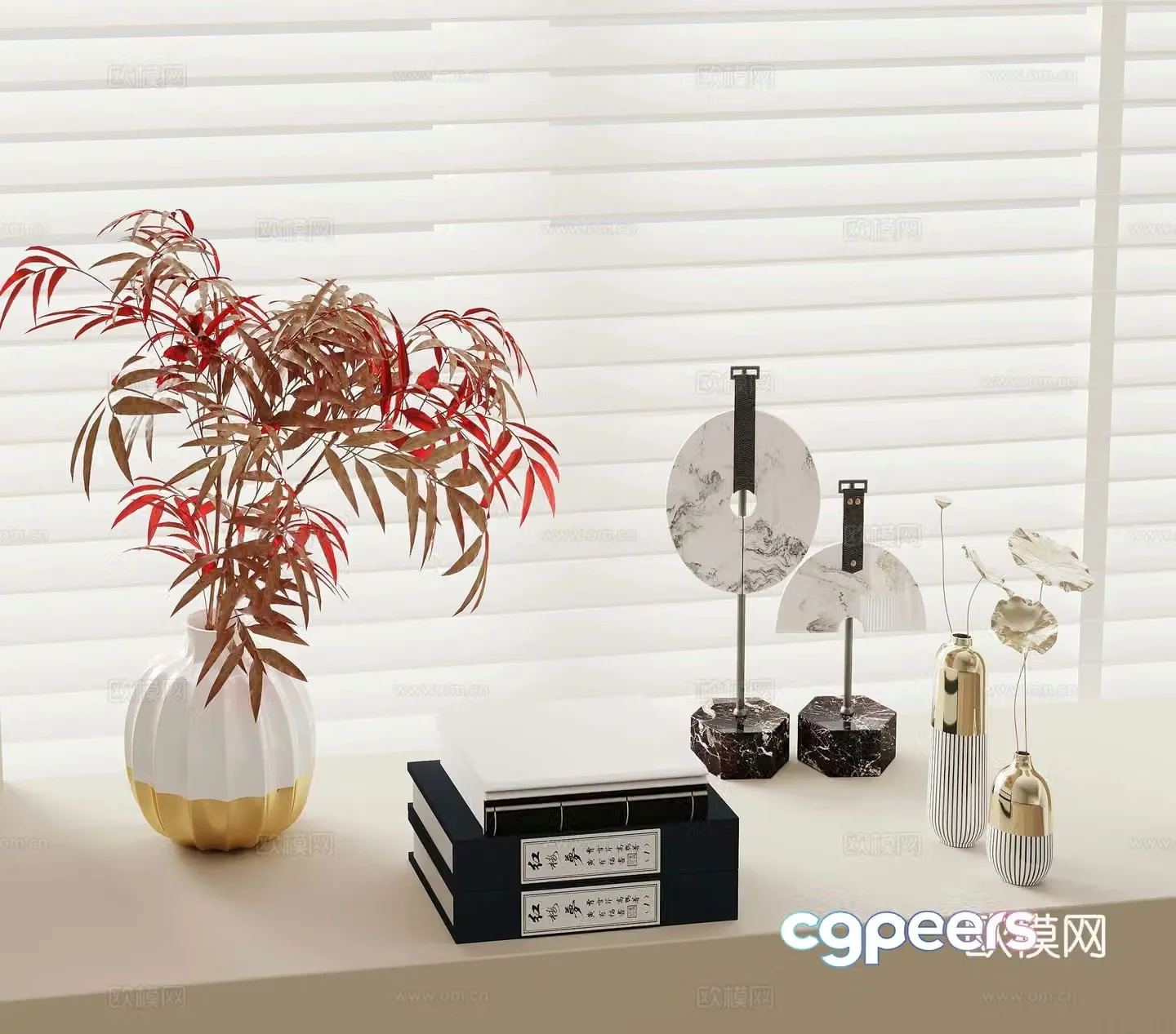 New Chinese style ornaments Book 3D model