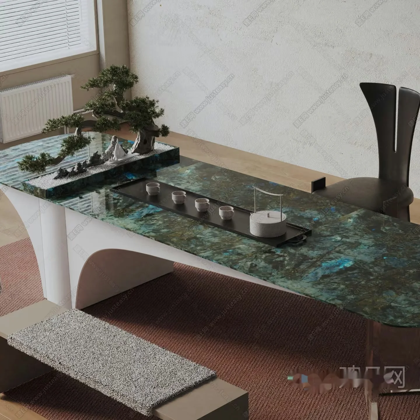 A Modern Dining Room 3D Model – 8312 – VRAY Render