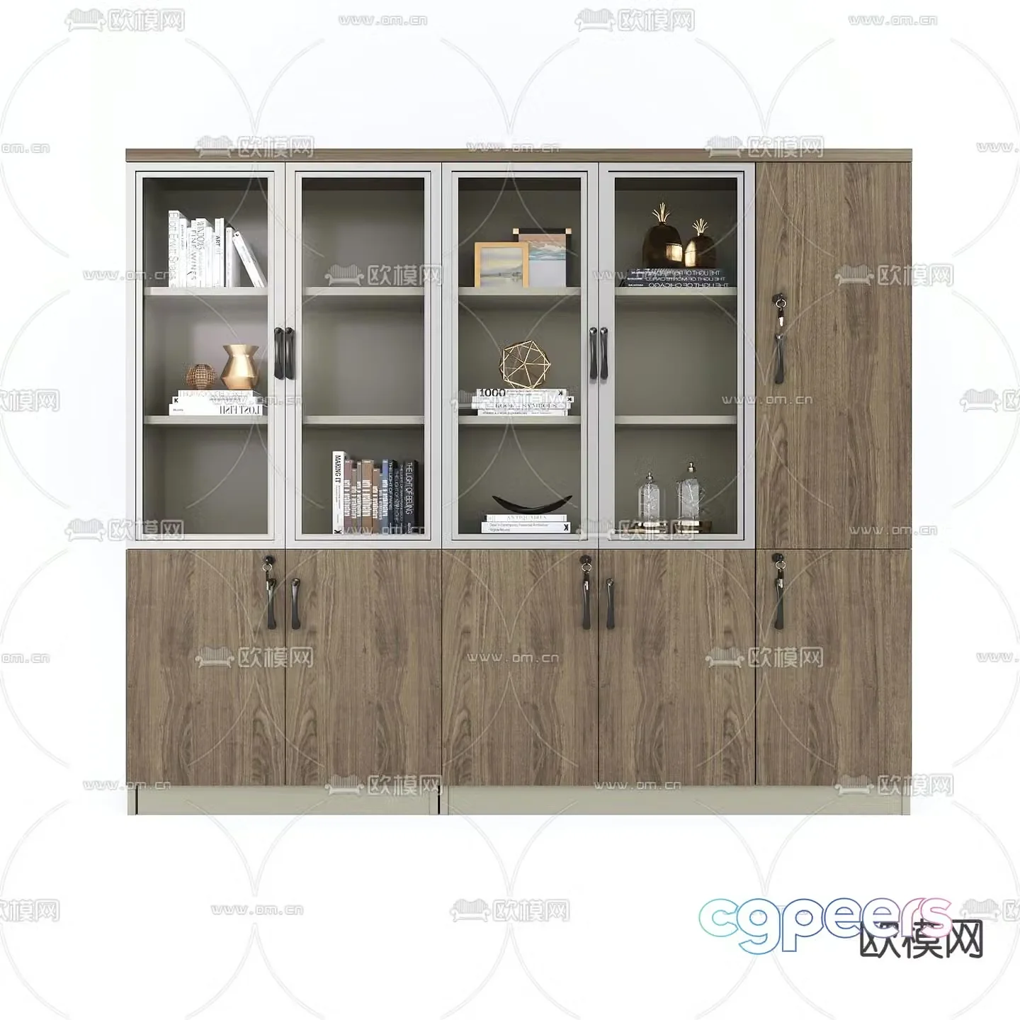 Modern filing cabinet decorative cabinet storage cabinet 3d model