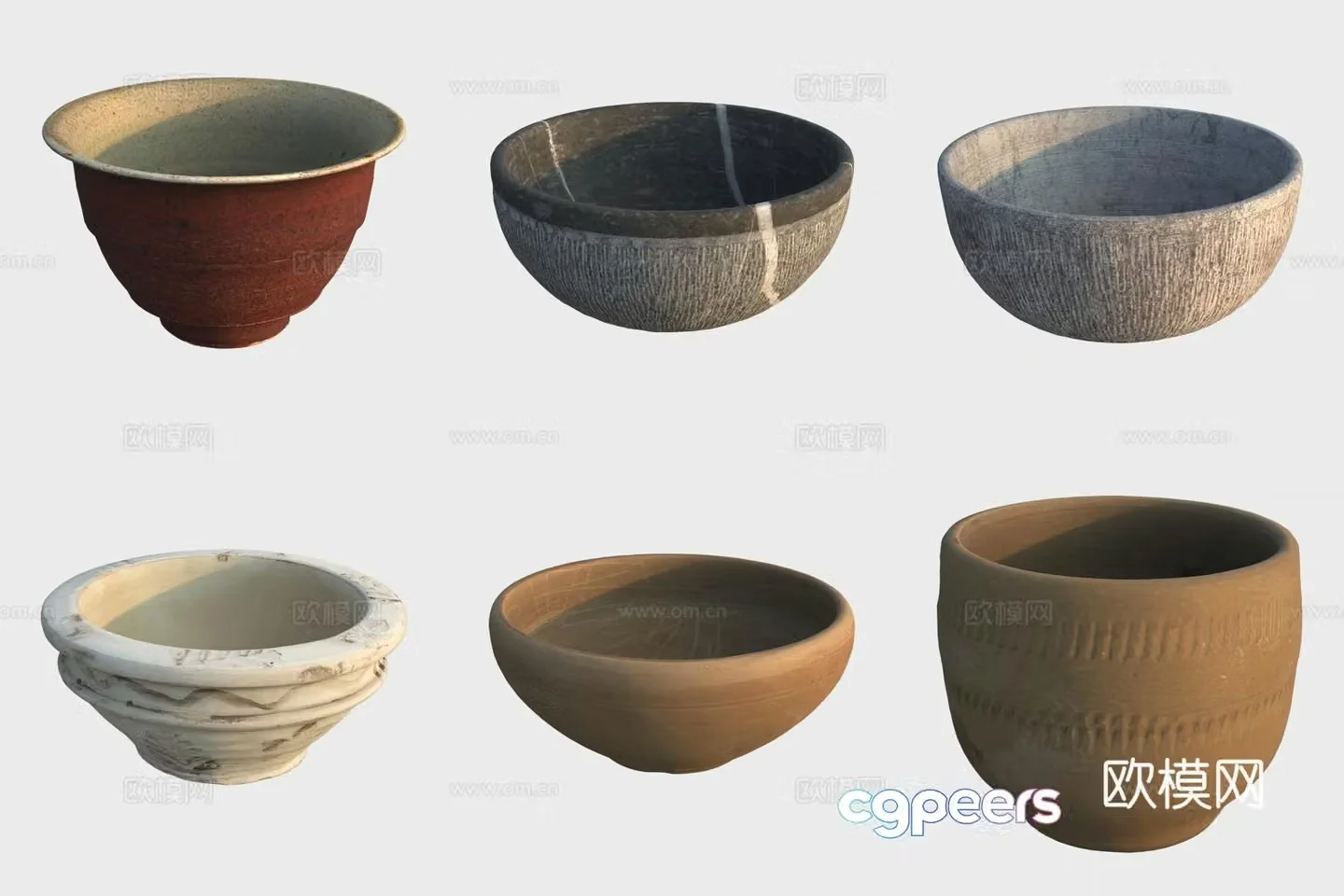 Ancient pottery pottery bowl 3d model