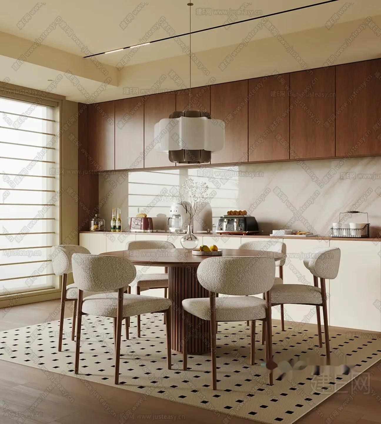 Modern Dining Room 3D Model – 12379 – VRAY Render