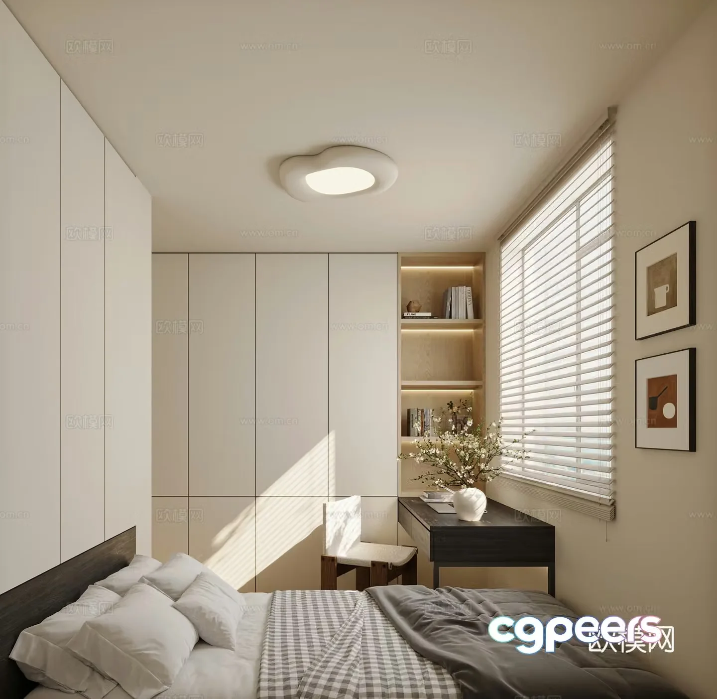 Modern tatami bedroom 3d model