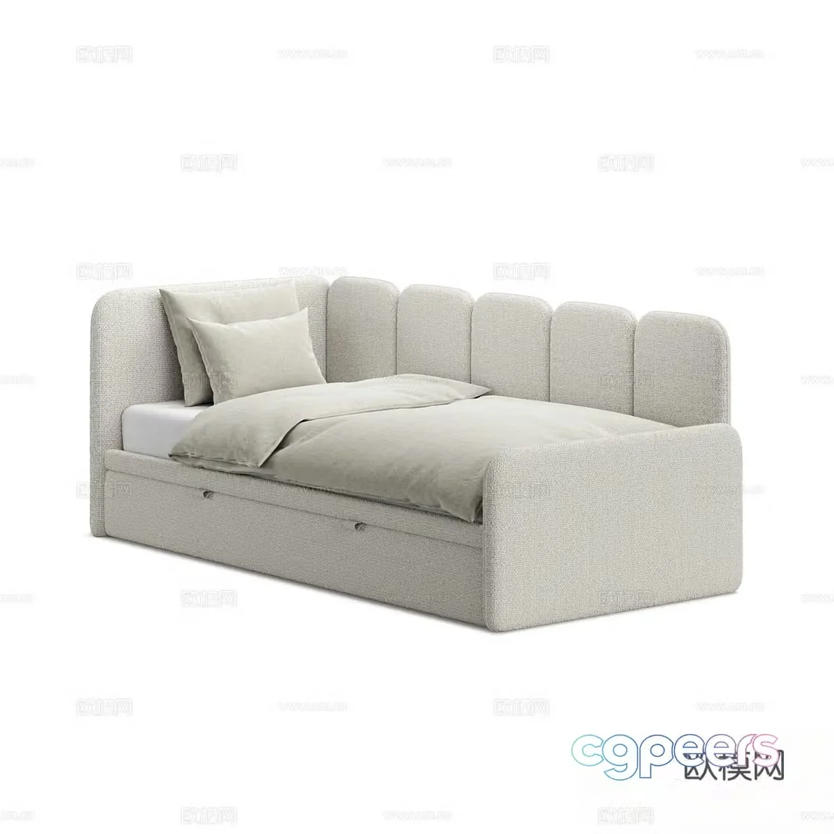 Modern children’s bed single bed 3d model