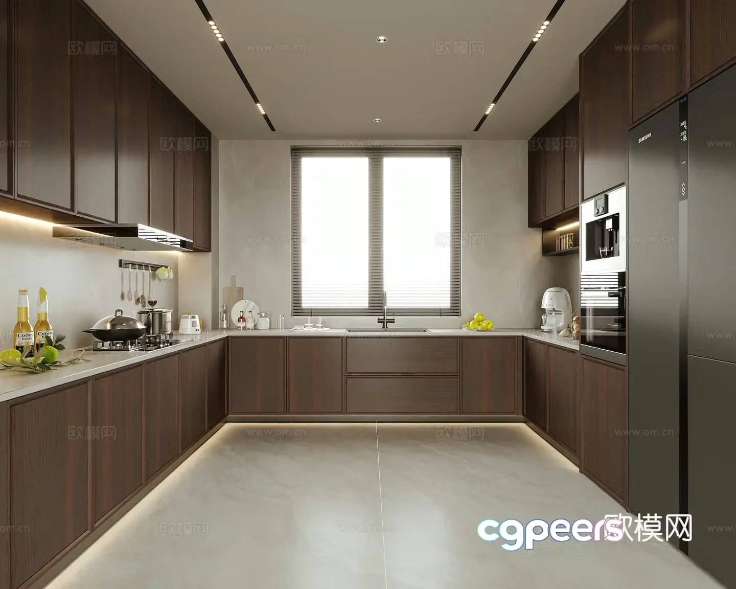 New Chinese style kitchen cabinet 3d model