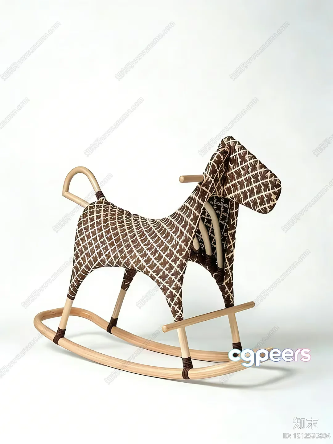 A Wooden Rocking Horse 3D Model – 22822 – VRAY Render