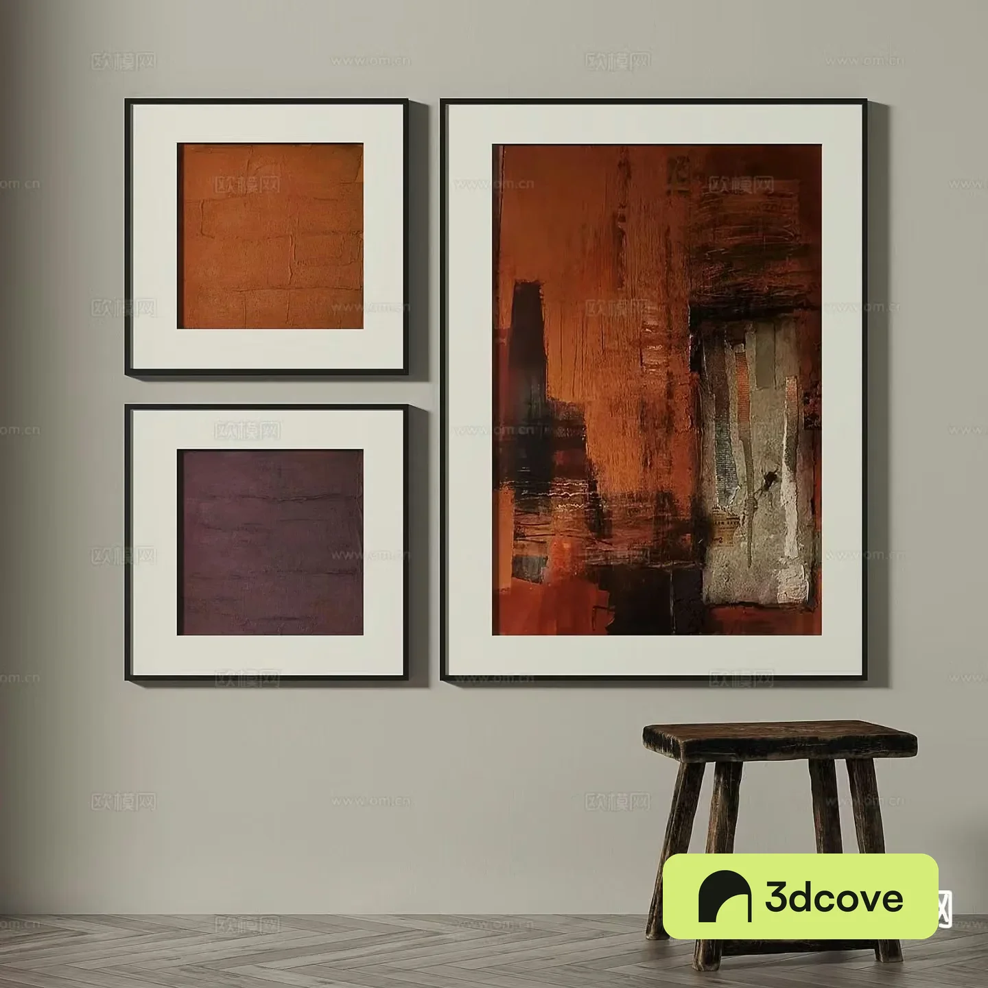 Wabi-sabi retro hanging painting texture painting decorative painting