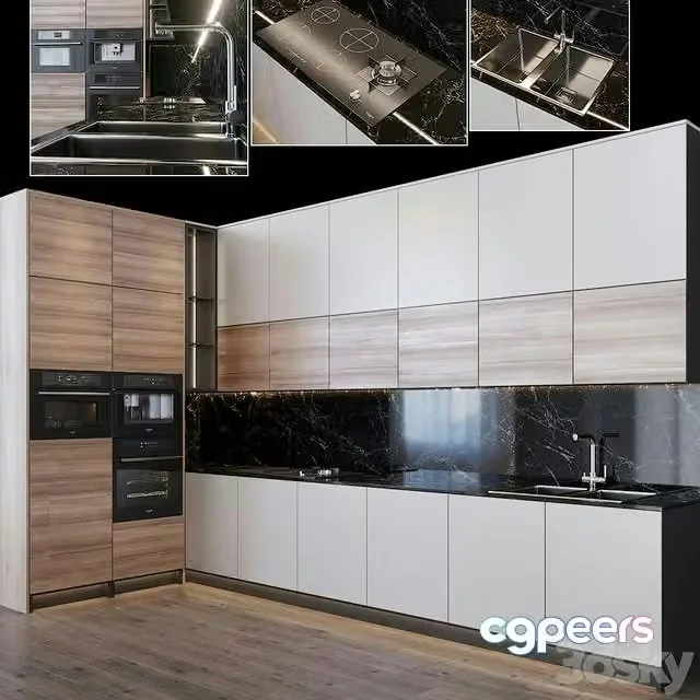 3ds Max Free – Kitchen modern 8