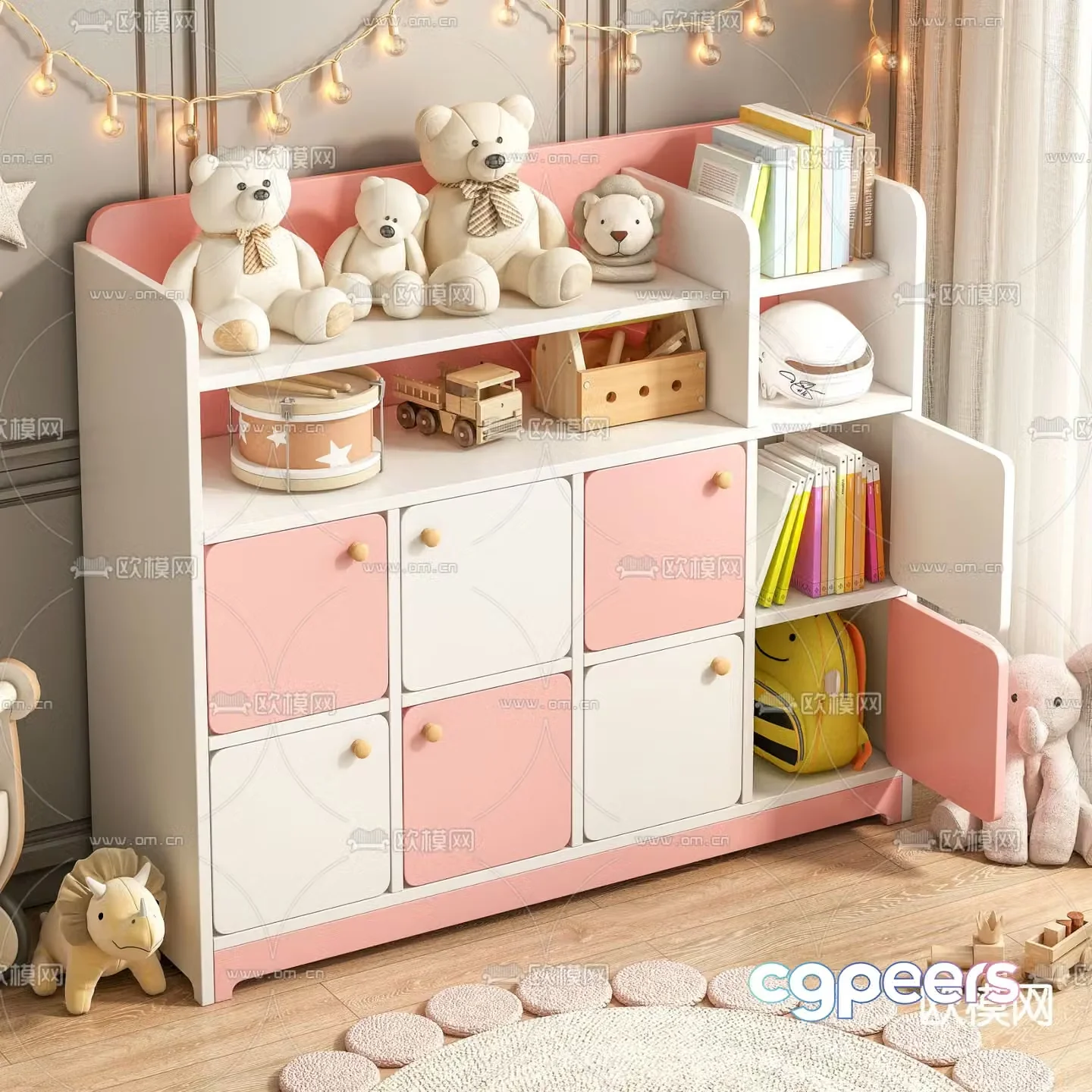 Children’s storage cabinet toy cabinet 3d model