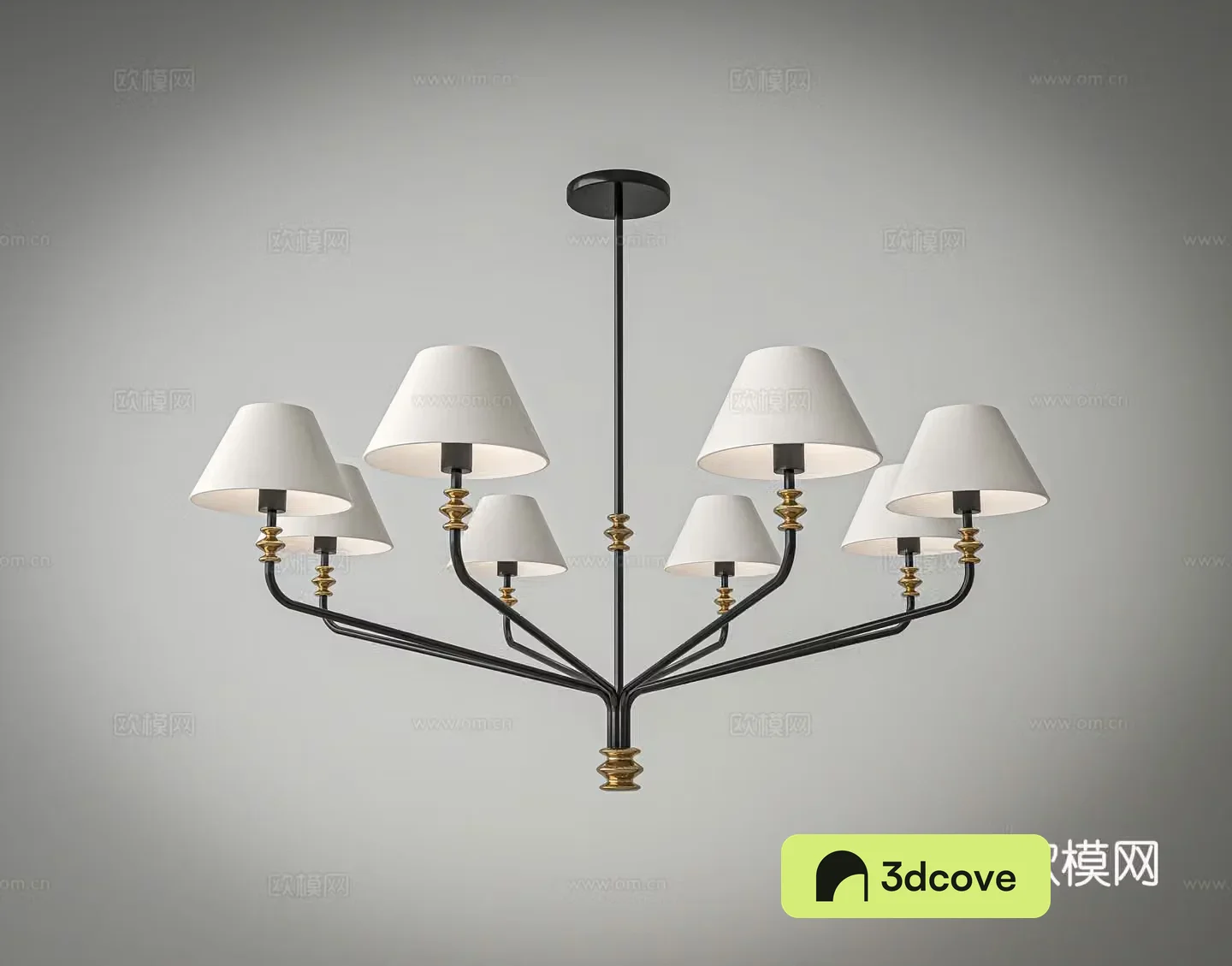 Modern multi-head chandelier