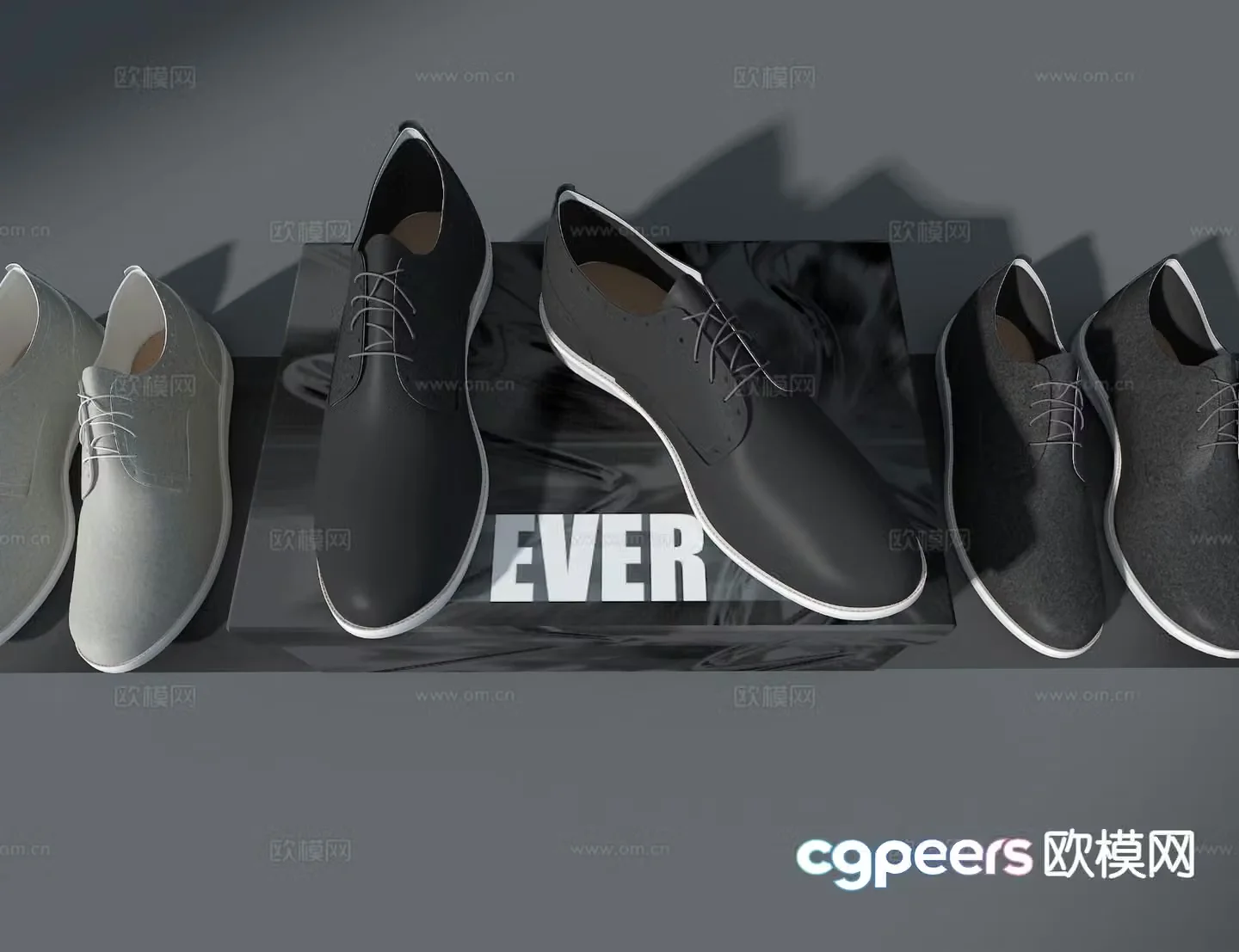 Men’s leather shoes shoes 3d model