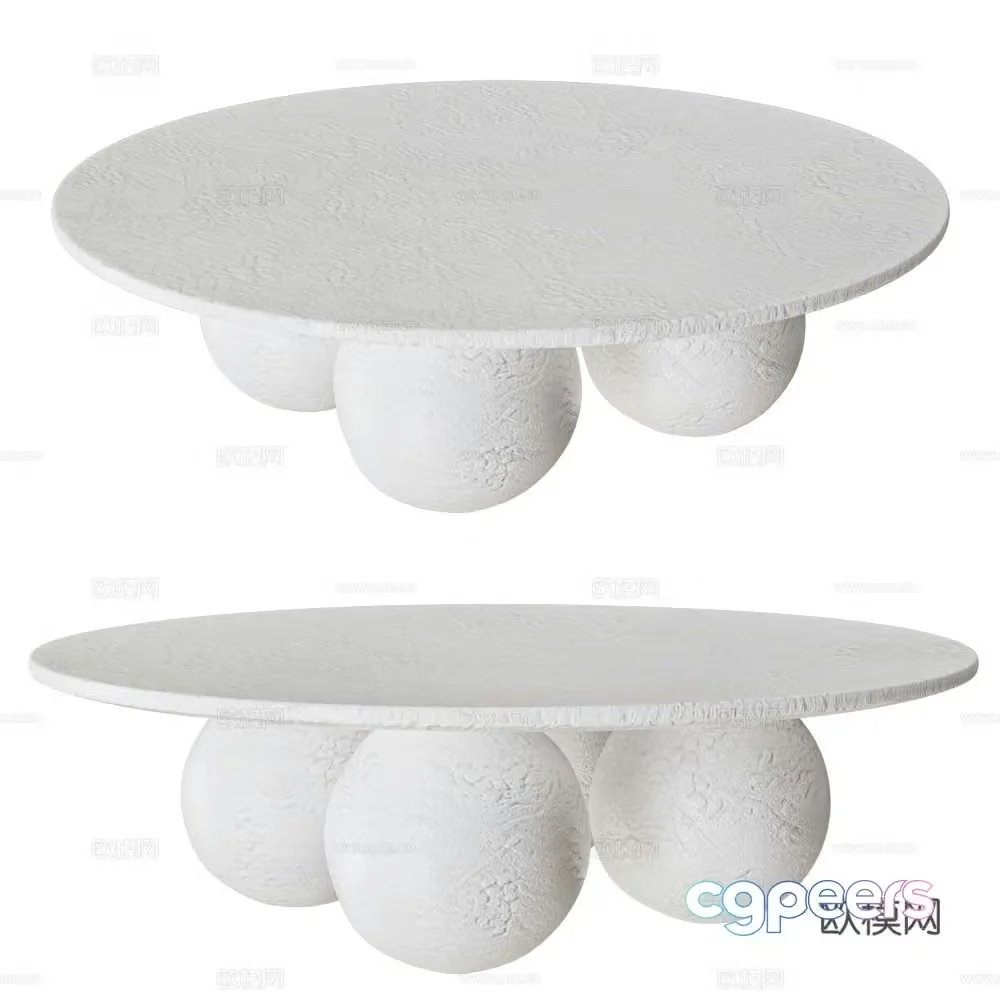 Wavia circular coffee table 3D model