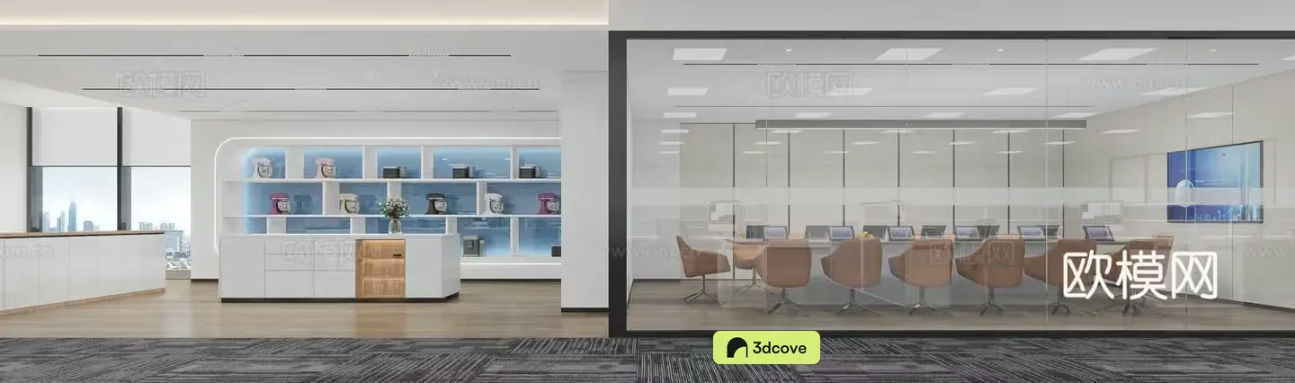 Modern exhibition hall conference room