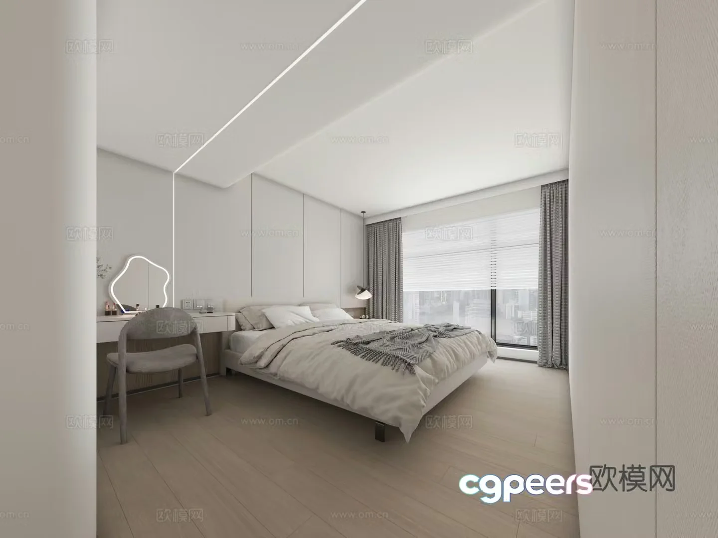 Modern bedroom master bedroom 3d model