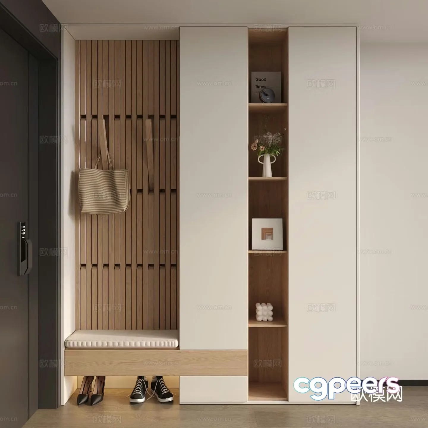 Entrance shoe cabinet Entry shoe cabinet 3D model