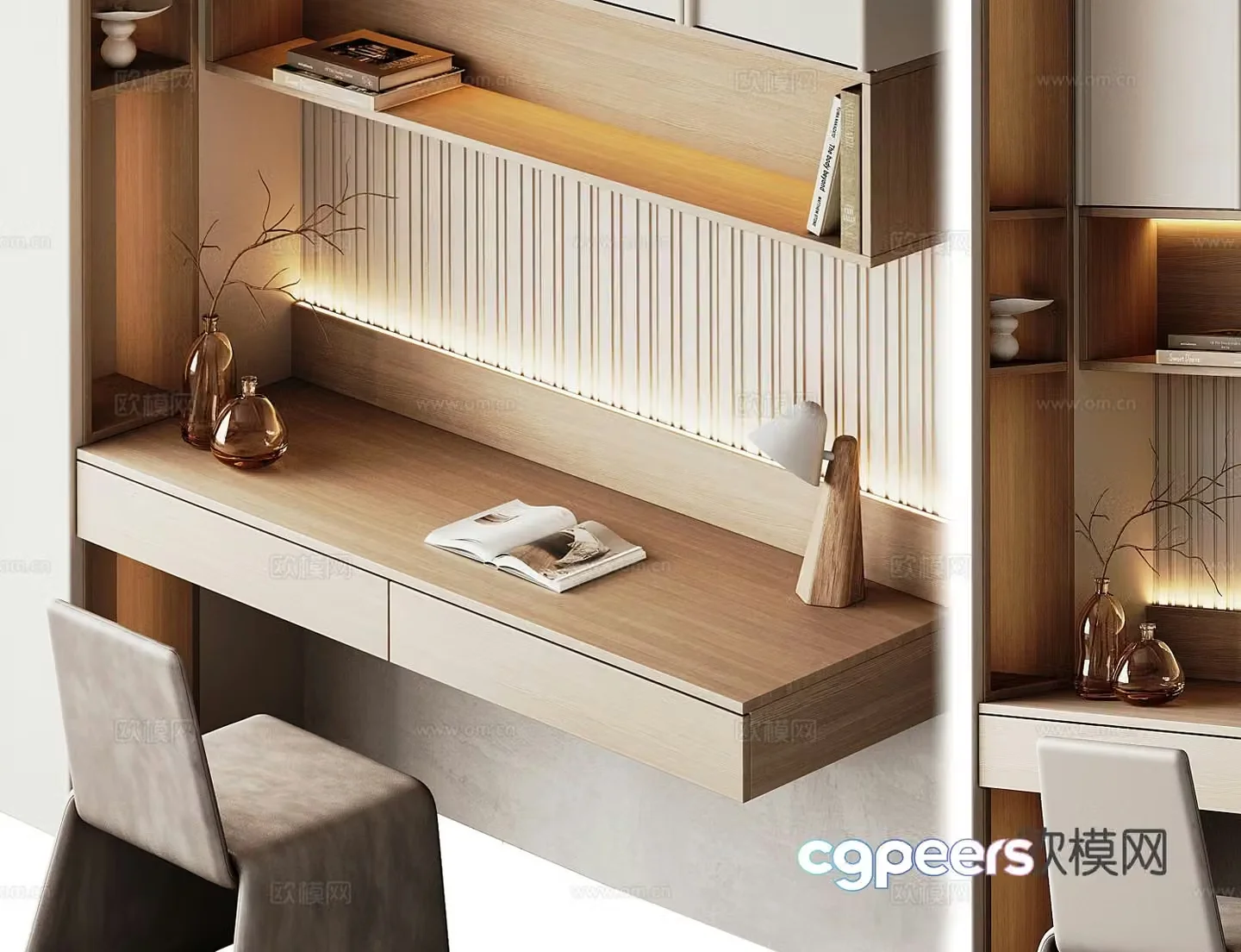 Modern desk 3d model