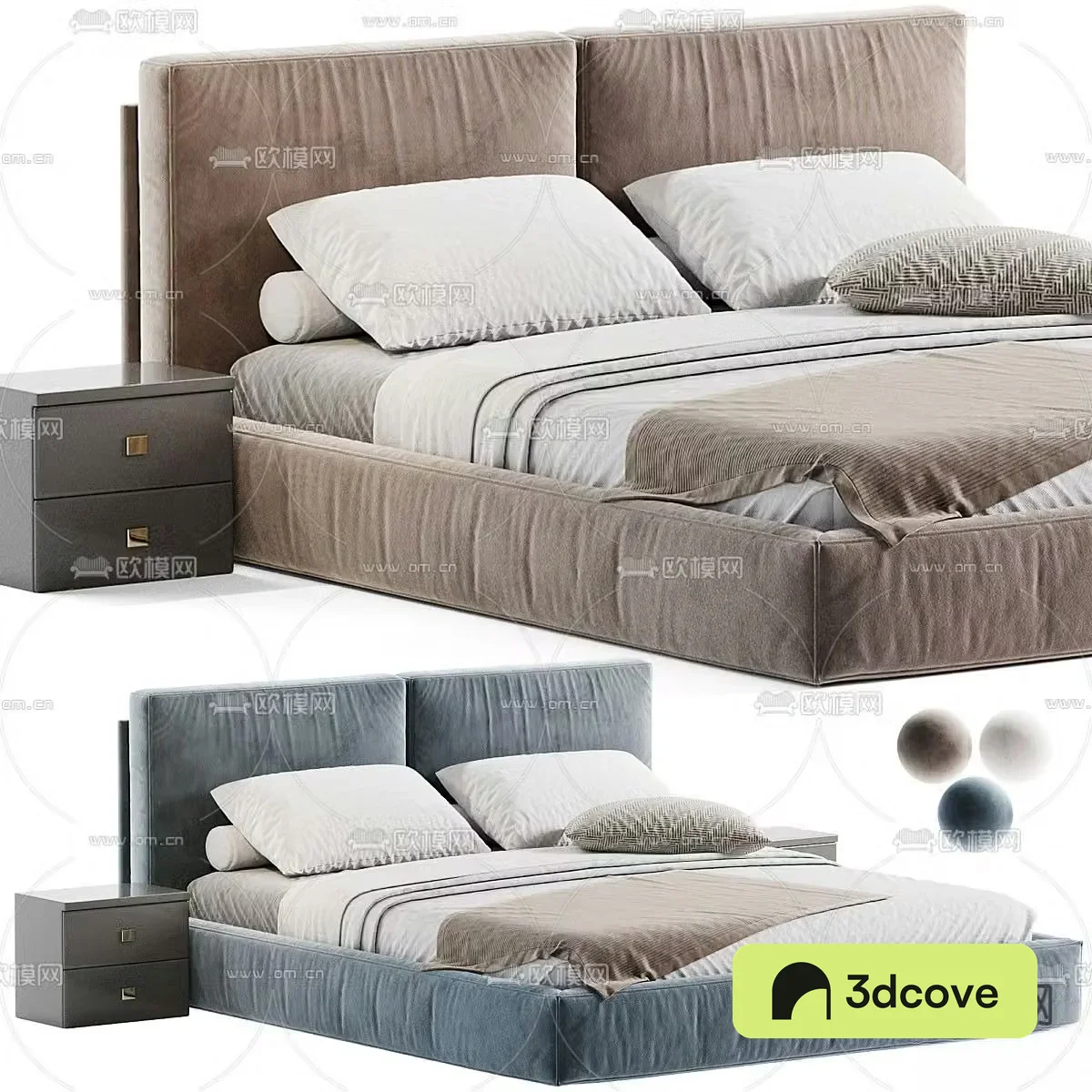 Modern double bed