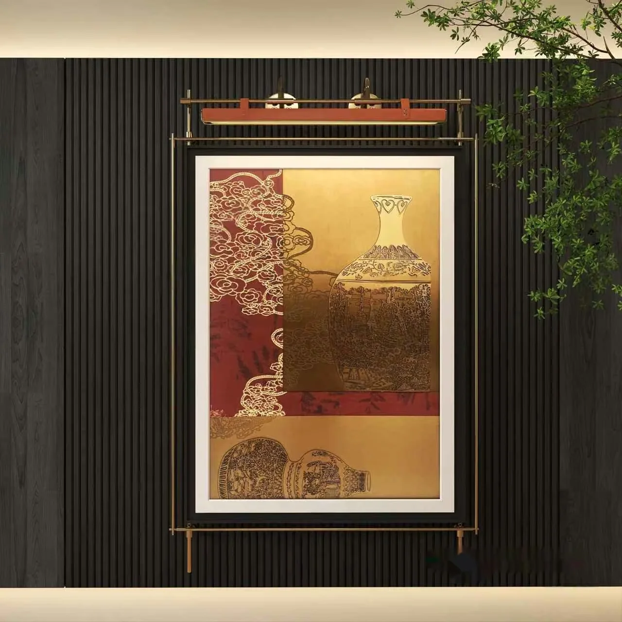 A Framed Picture Of Vases 3D Model – 7250 – VRAY Render