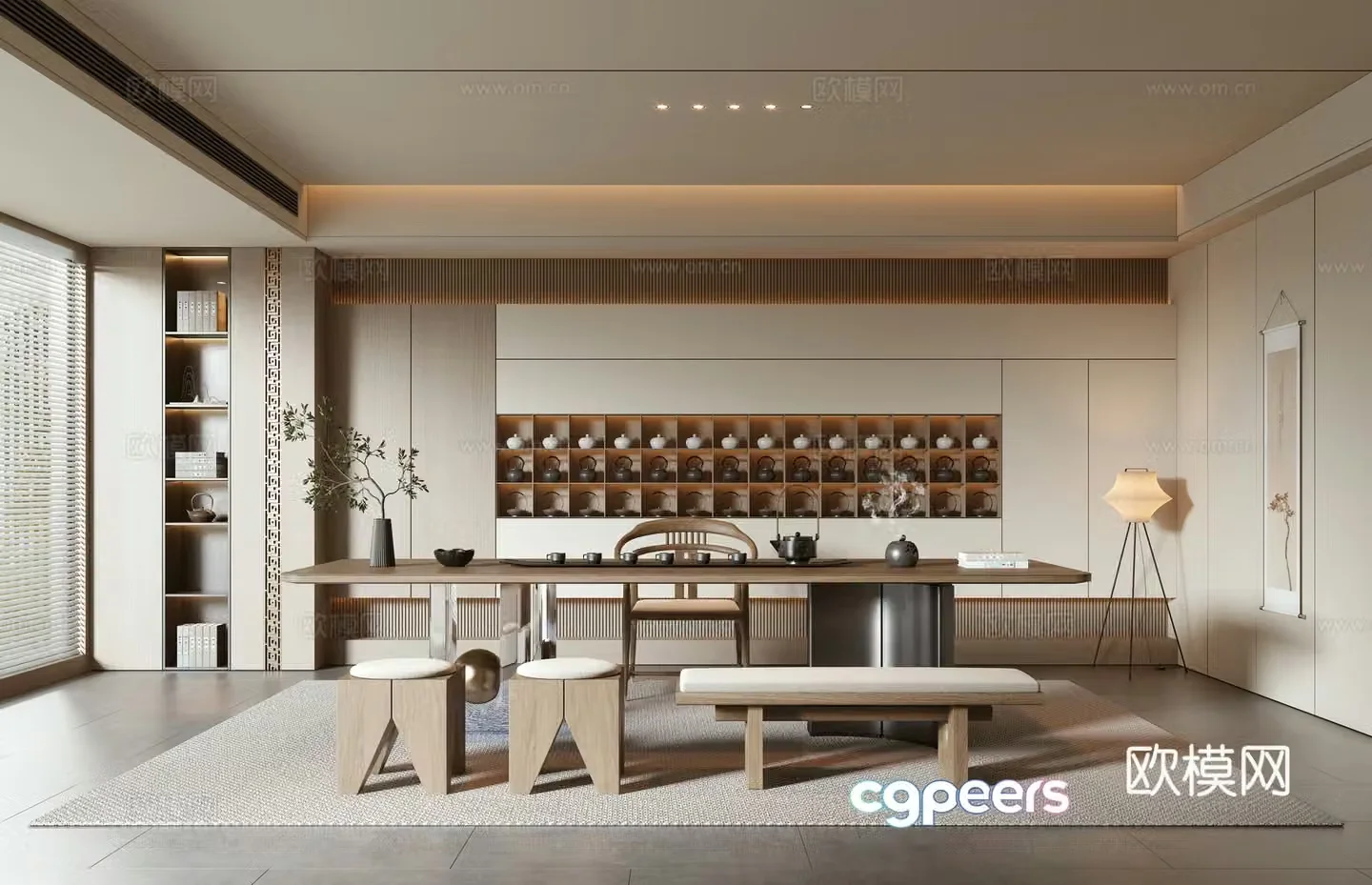 New Chinese tea room 3D model